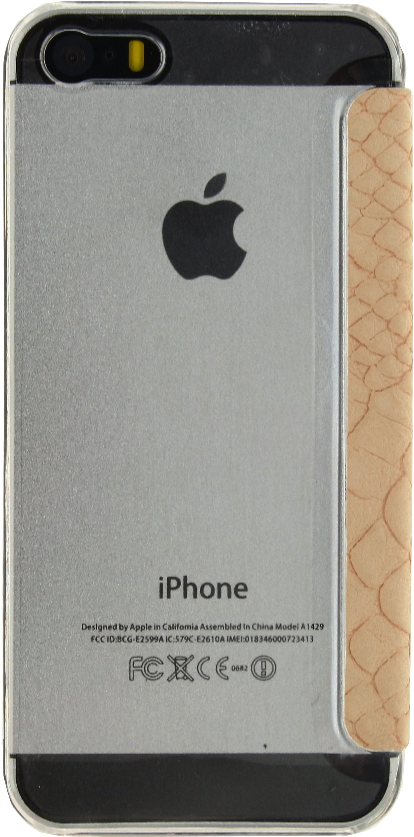 Mobilize Slim Gelly Booklet Apple Iphone 5/5S/Se Soft Snake Creamy Rose