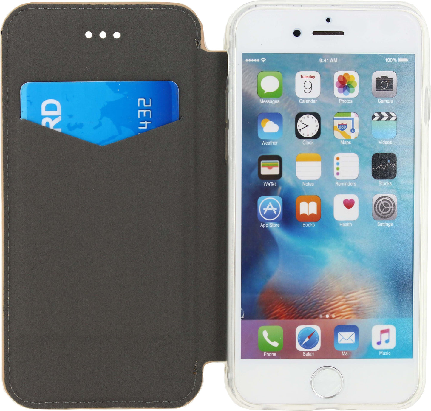 Mobilize Slim Gelly Booklet Apple Iphone 6/6S Soft Snake Creamy Rose