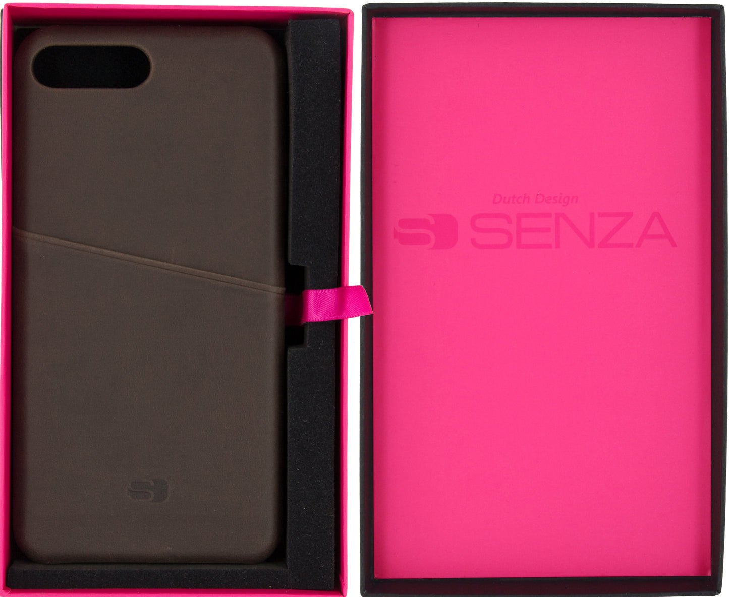 Senza Raw Leather Cover With Card Slot Apple Iphone 7 Plus/8 Plus Chestnut Brown