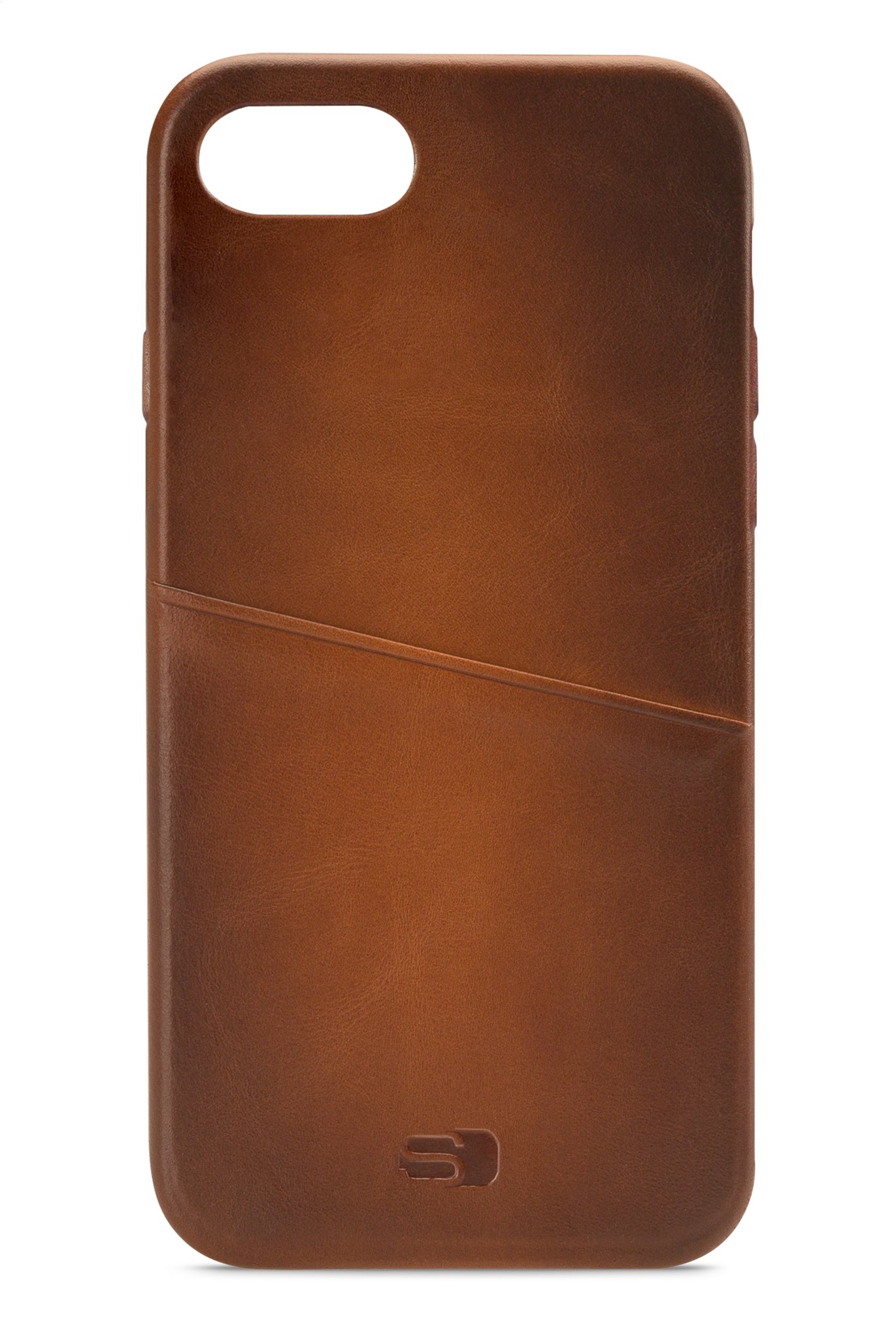 Senza Desire Leather Cover With Card Slot Apple Iphone 7/8/Se (2020/2022) Burned Cognac