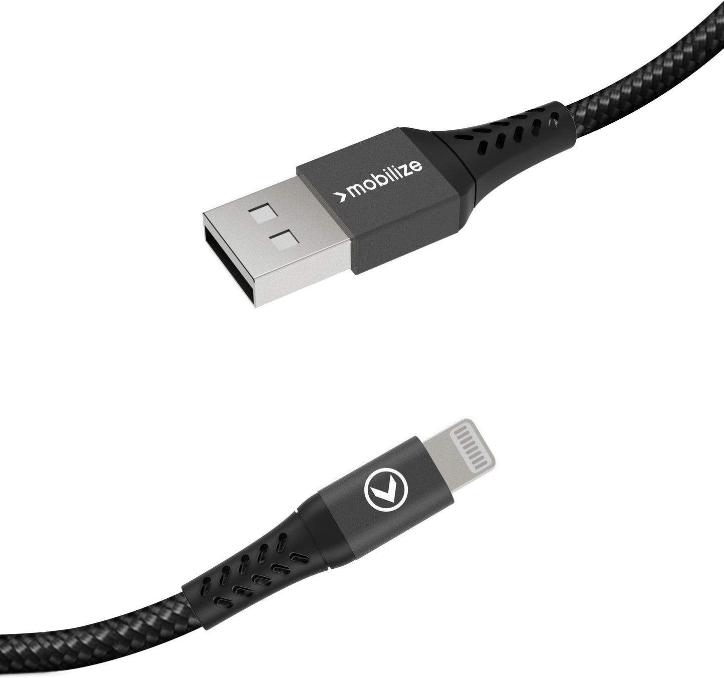 Mobilize Strong Nylon Cable Usb To Apple Mfi Lightning 2M. 12W Black