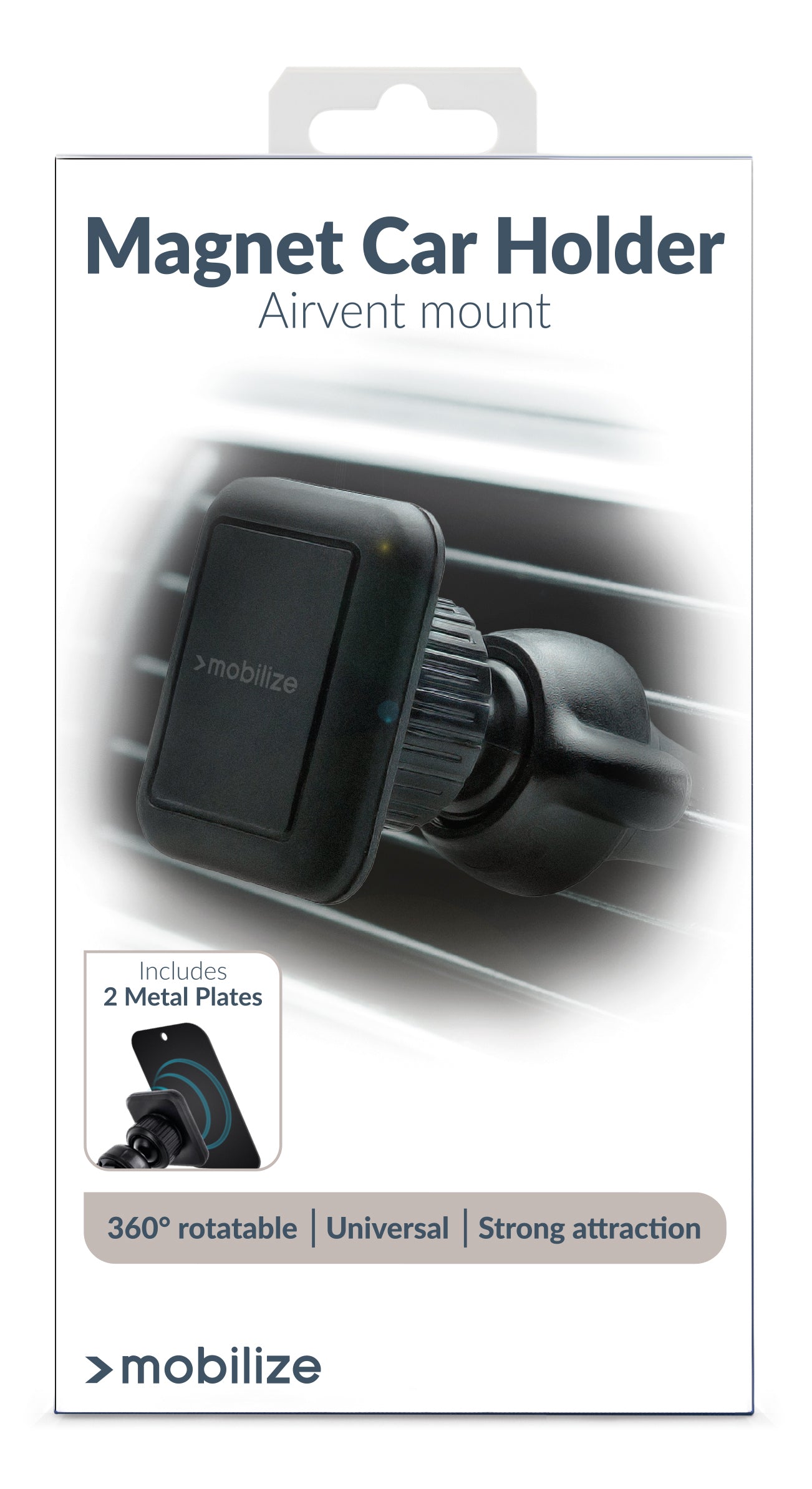 Mobilize Universal Magnet Car Holder Air Vent Black