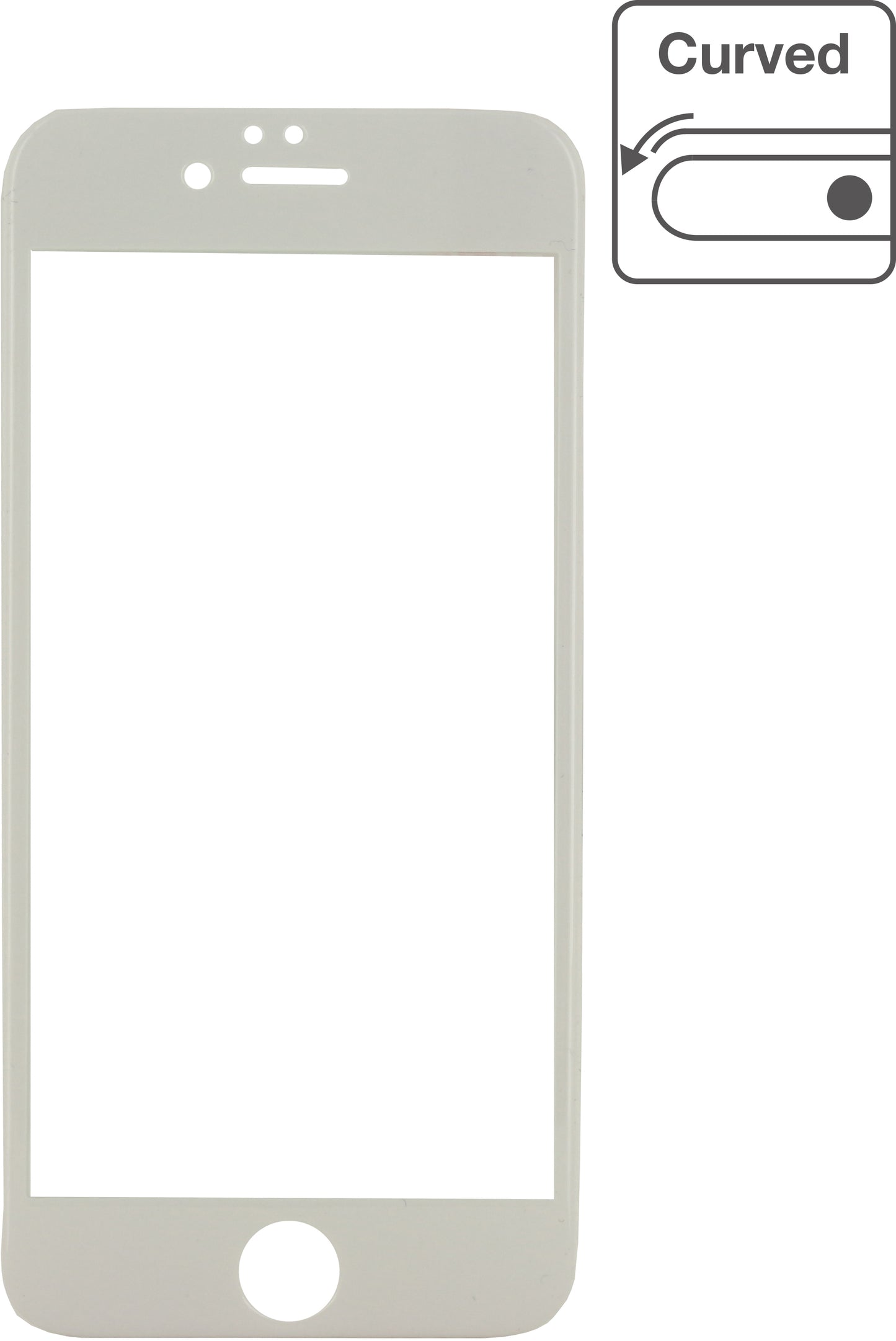 Mobilize Edge-To-Edge Glass Screen Protector Apple Iphone 6/6S White Full Glue