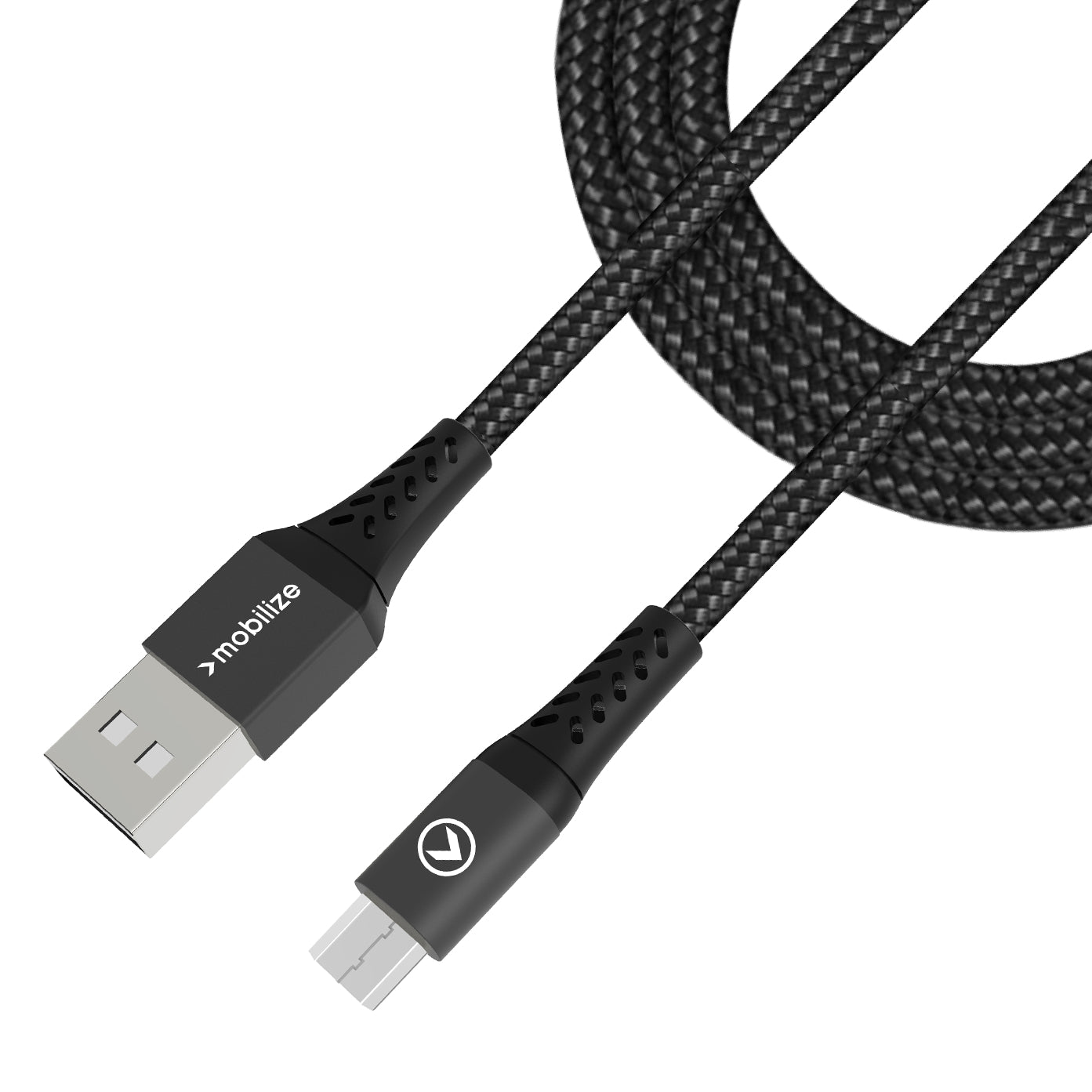 Mobilize Strong Nylon Cable Usb To Micro Usb 1M. 12W Black