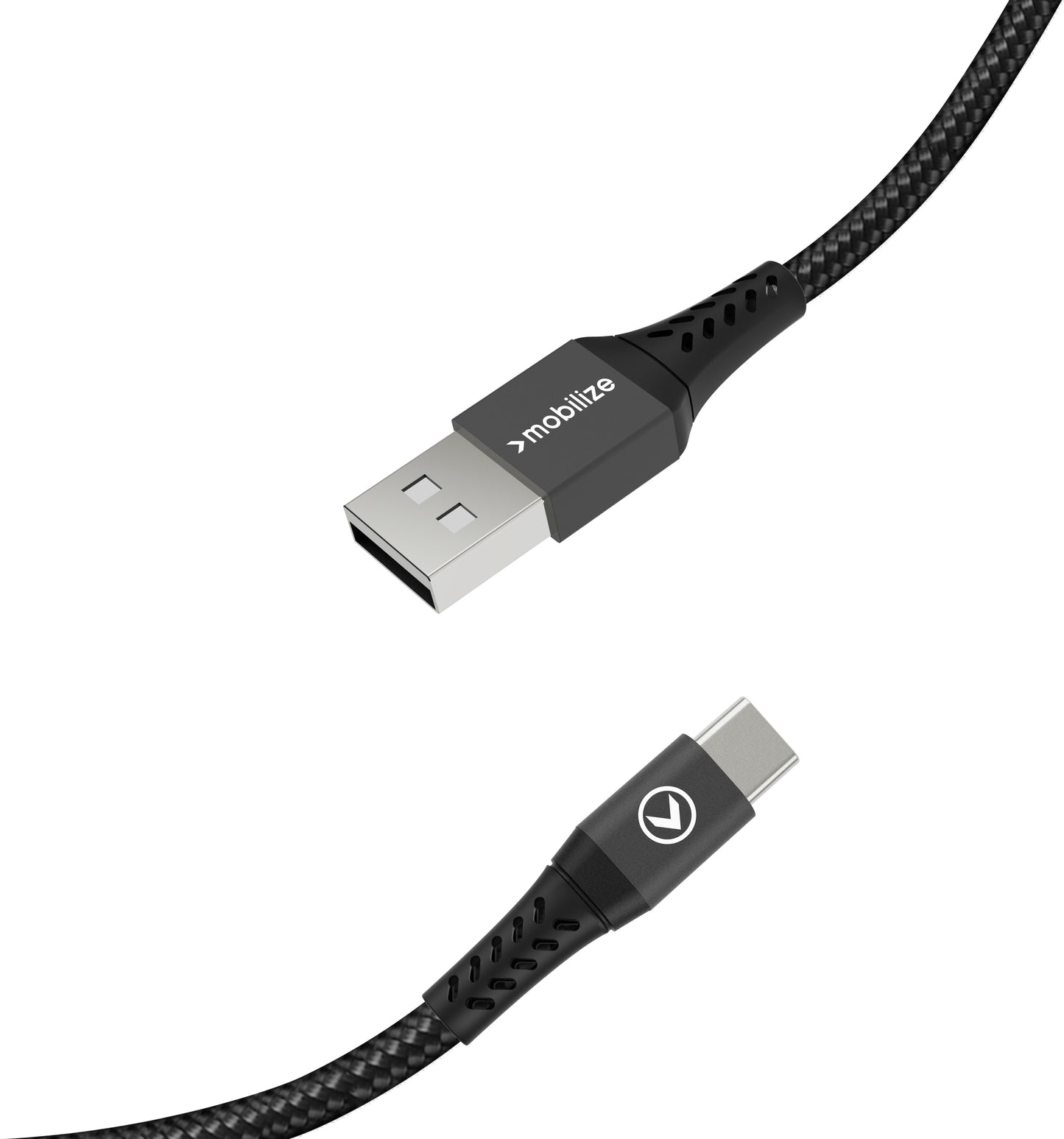 Mobilize Strong Nylon Cable Usb To Usb-C 1M. 15W Black