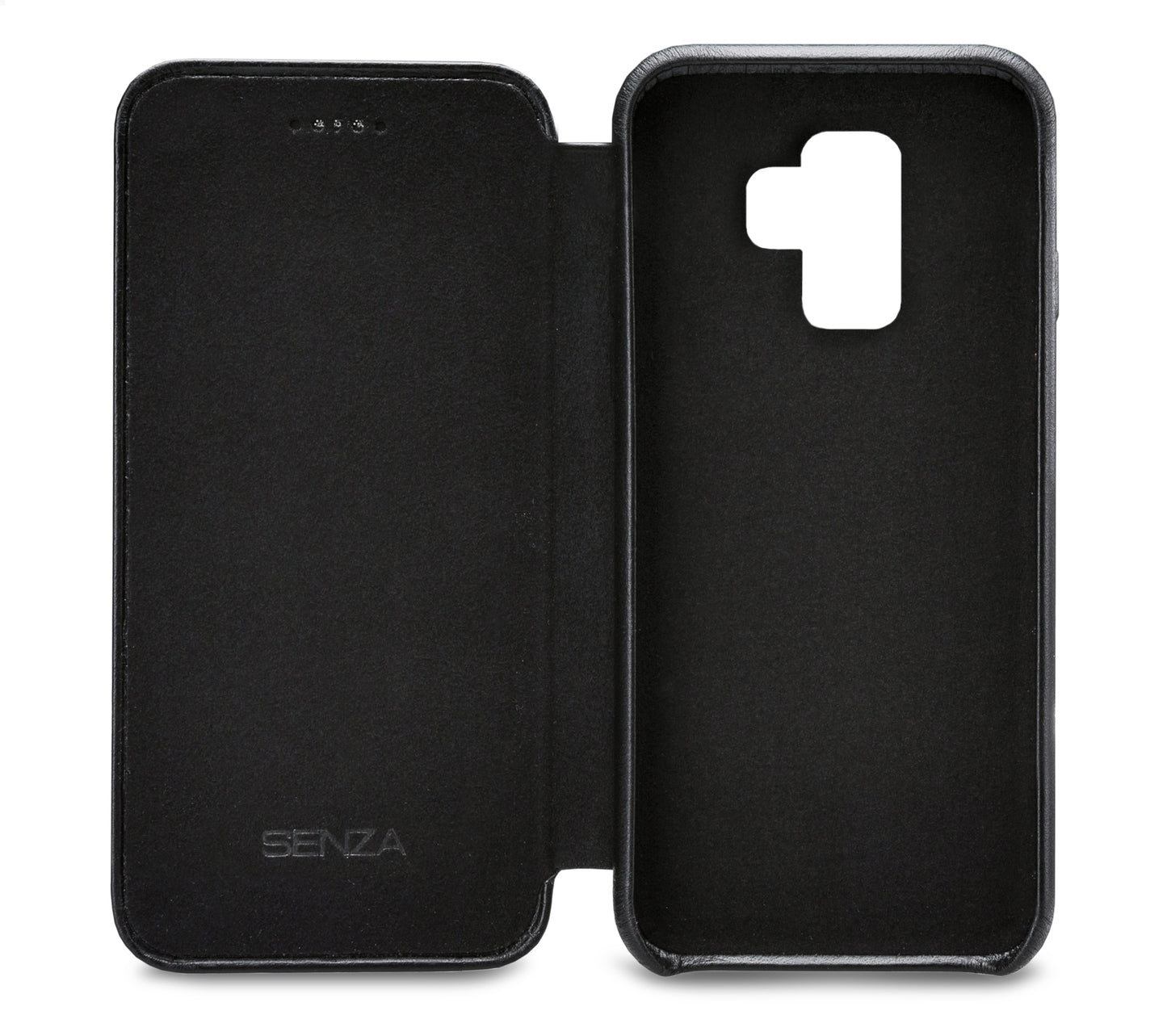 Senza Pure Skinny Leather Wallet Samsung Galaxy S9 Deep Black