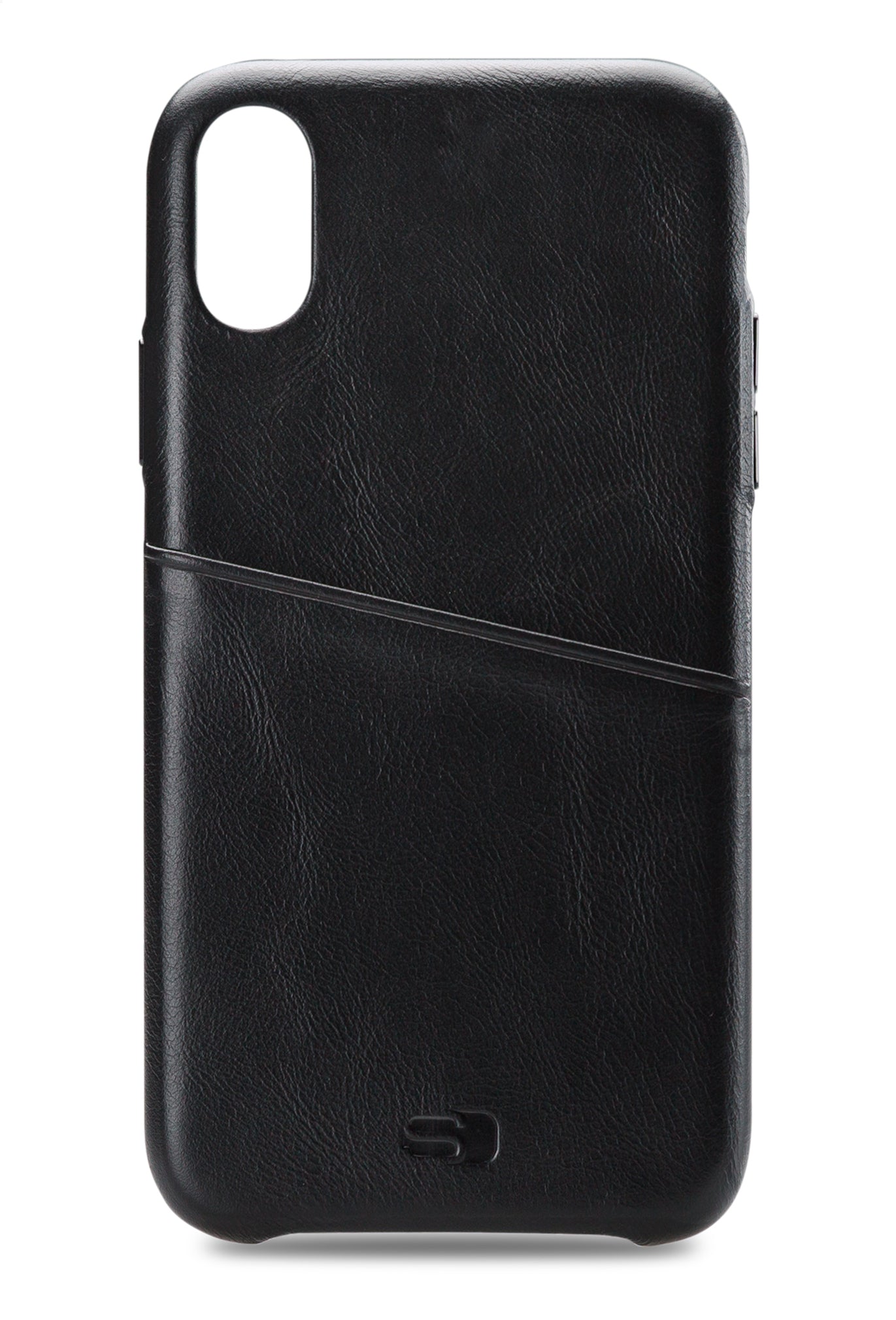 Senza Pure Leather Cover With Card Slot Apple Iphone Xs Max Deep Black