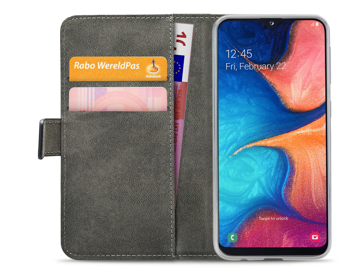 Mobilize Classic Gelly Wallet Book Case Samsung Galaxy A20E Black