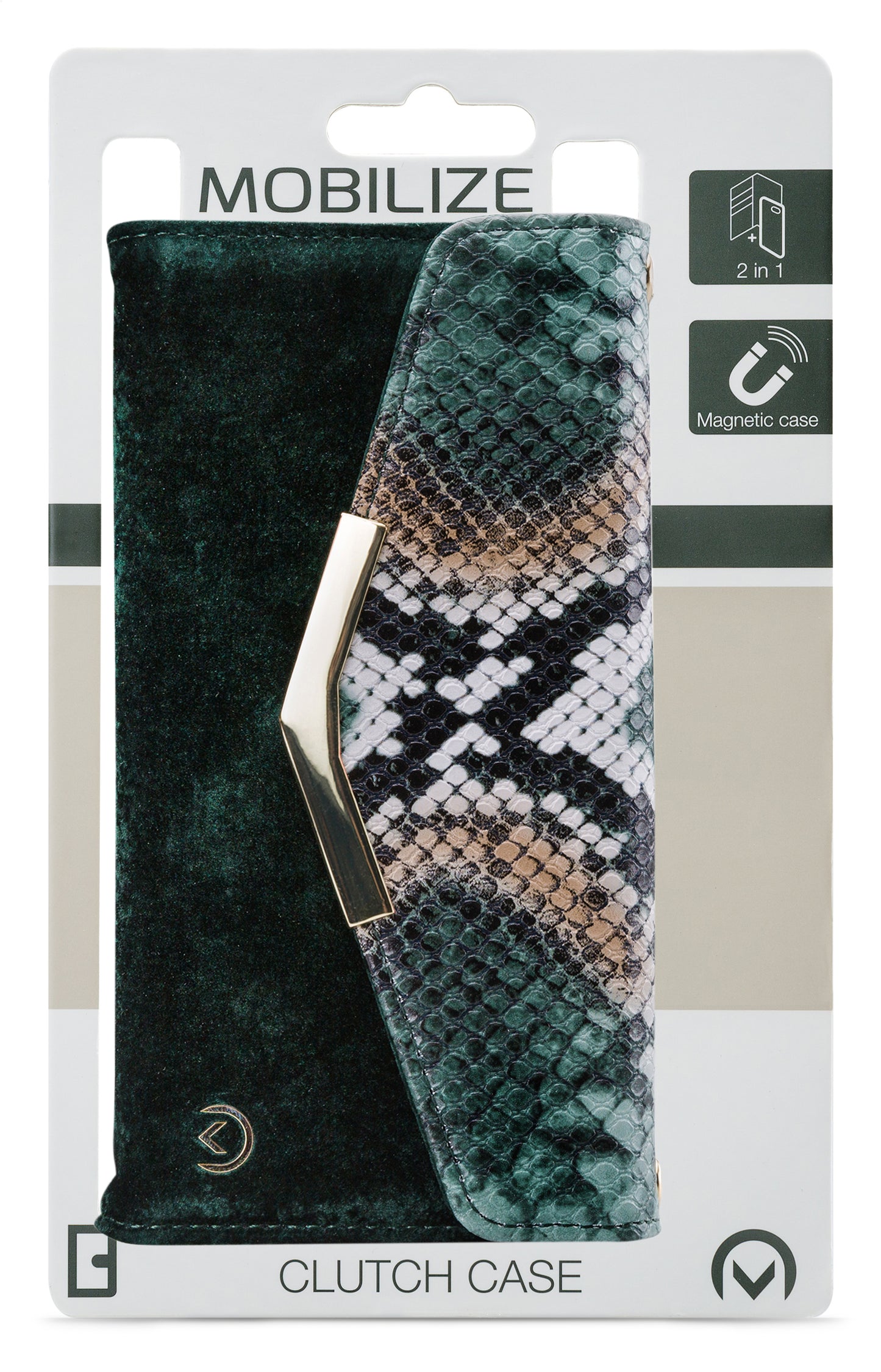 Mobilize 2In1 Gelly Velvet Clutch For Apple Iphone 6 Plus/6S Plus/7 Plus/8 Plus Green Snake