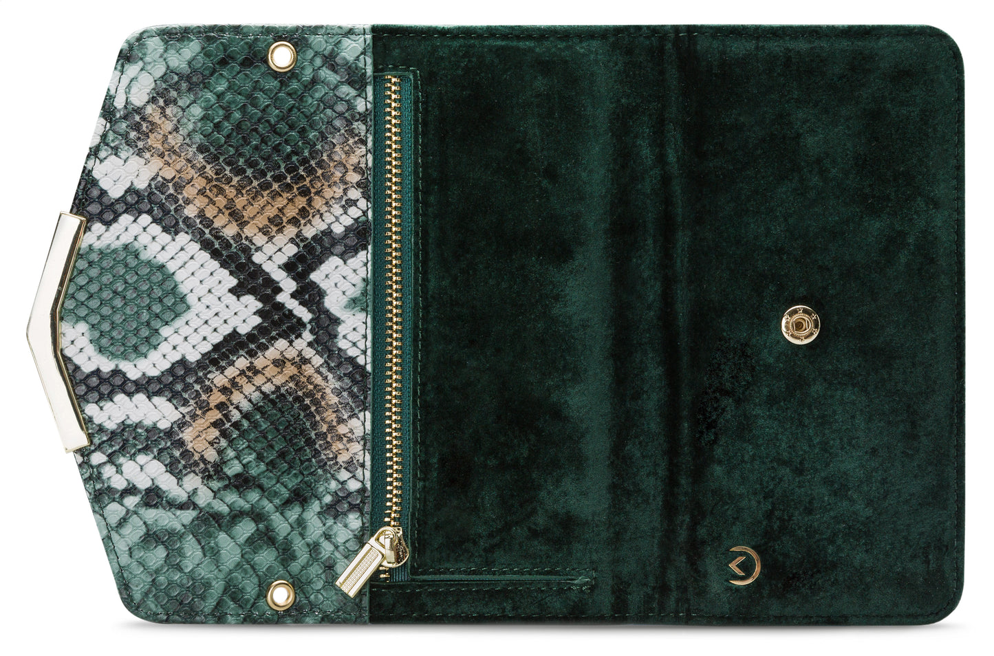 Mobilize 2In1 Gelly Velvet Clutch For Apple Iphone X/Xs Green Snake