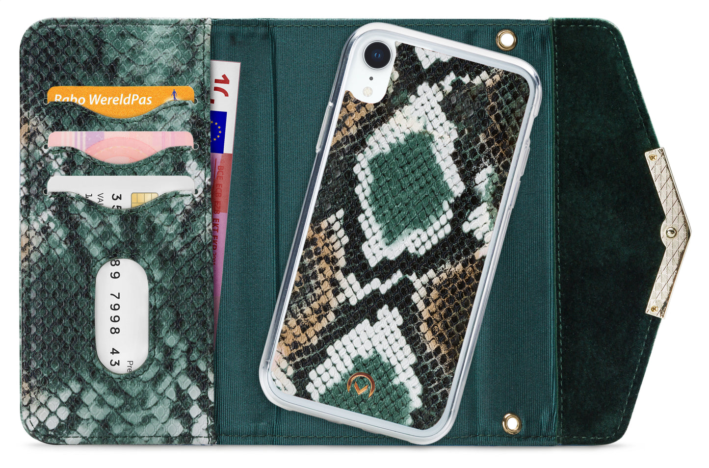 Mobilize 2In1 Gelly Velvet Clutch For Apple Iphone Xr Green Snake