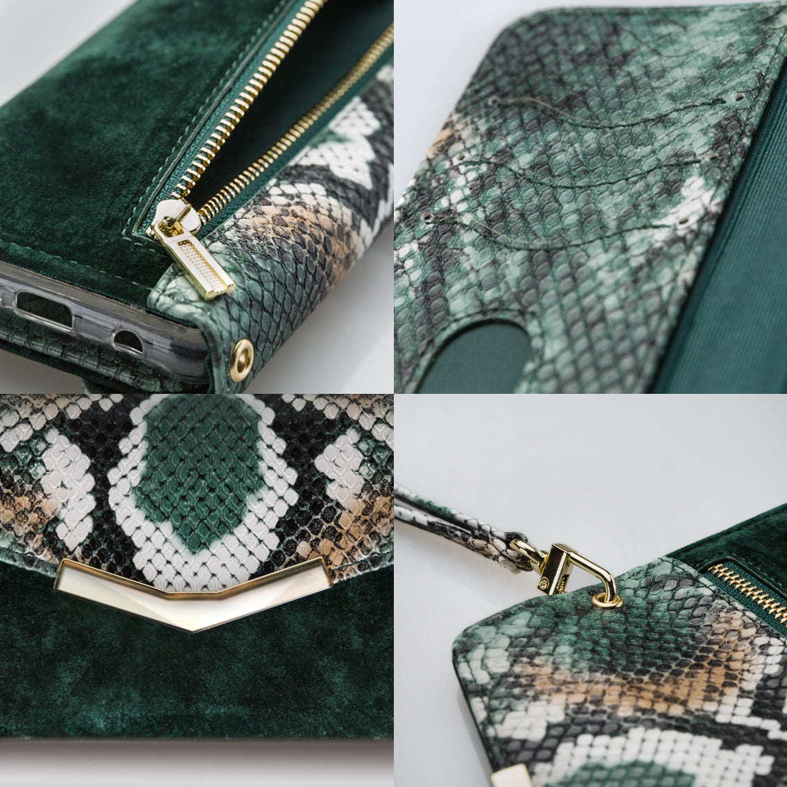 Mobilize 2In1 Gelly Velvet Clutch For Apple Iphone Xr Green Snake