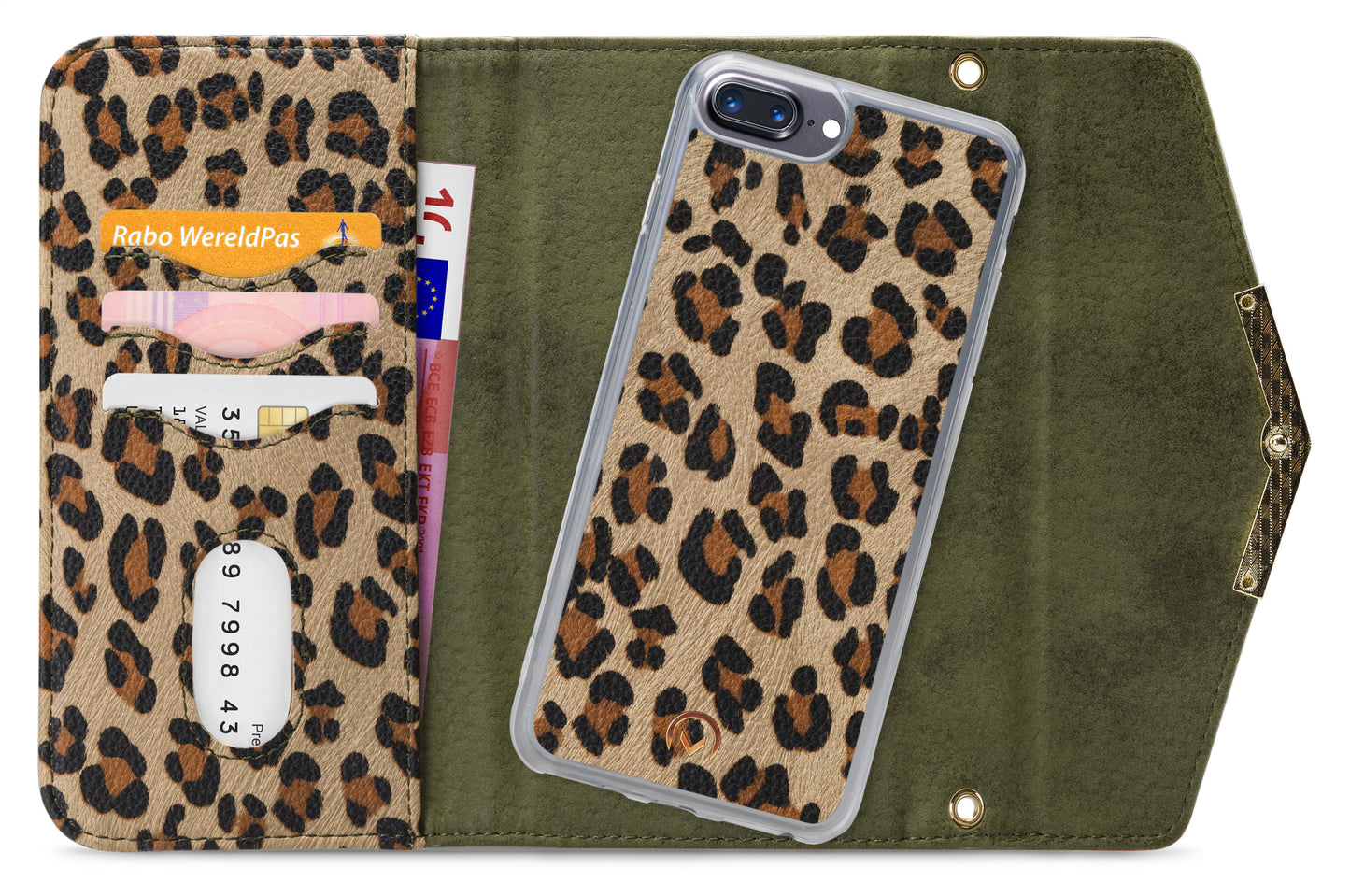 Mobilize 2In1 Gelly Clutch For Apple Iphone 6 Plus/6S Plus/7 Plus/8 Plus Green Leopard