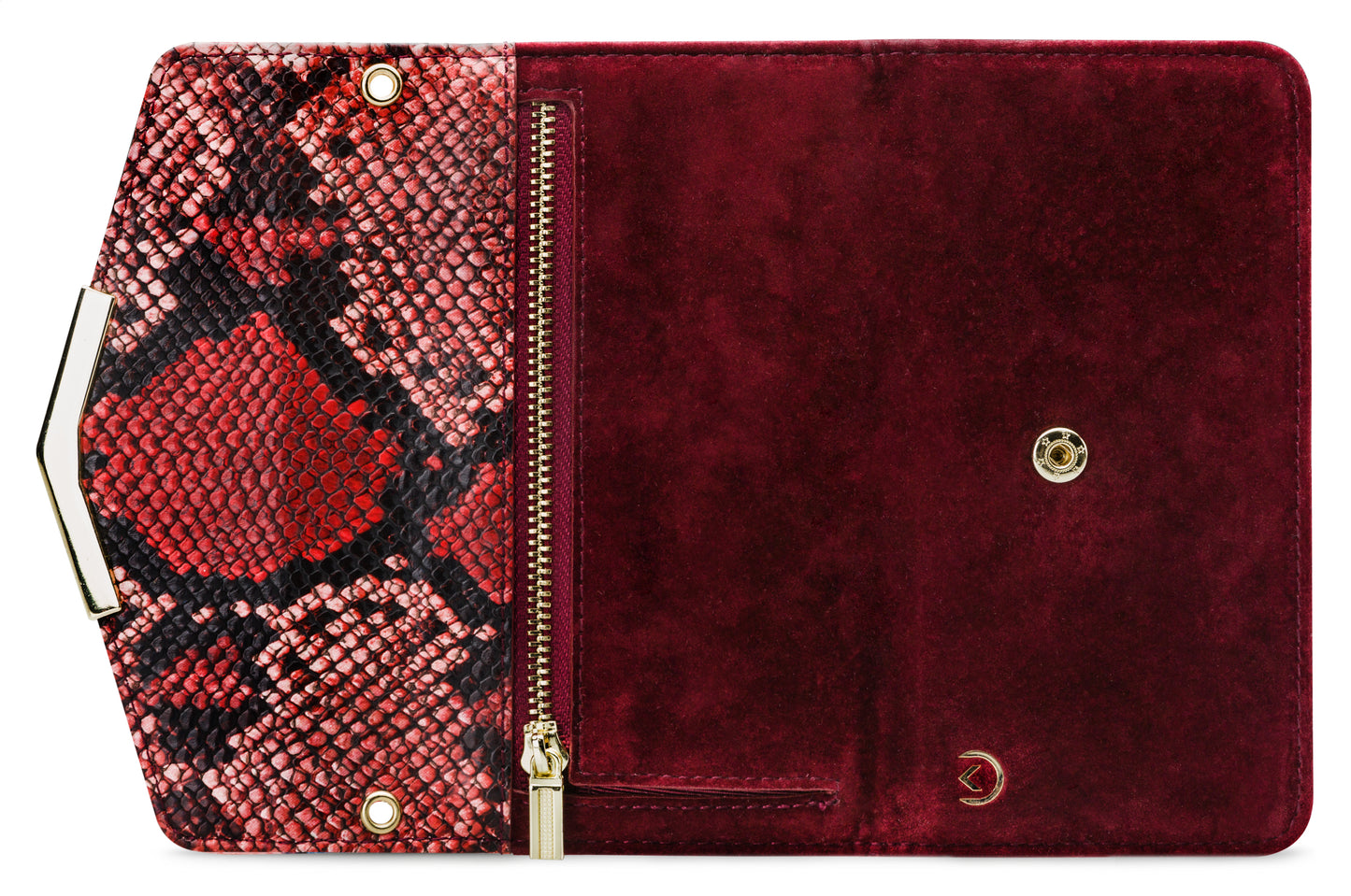 Mobilize 2In1 Gelly Velvet Clutch For Apple Iphone 6 Plus/6S Plus/7 Plus/8 Plus Red Snake