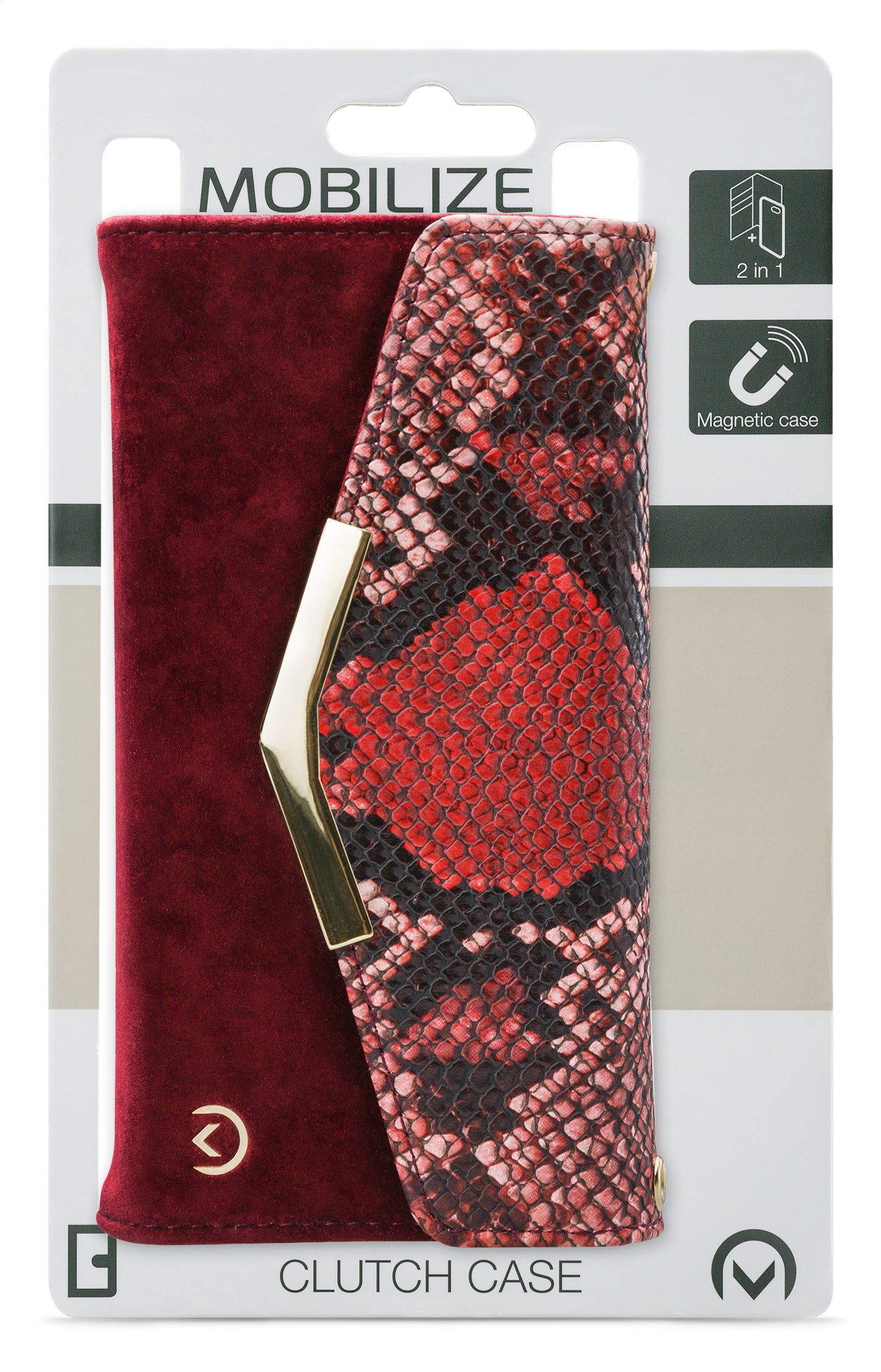 Mobilize 2In1 Gelly Velvet Clutch For Samsung Galaxy A30S/A50 Red Snake