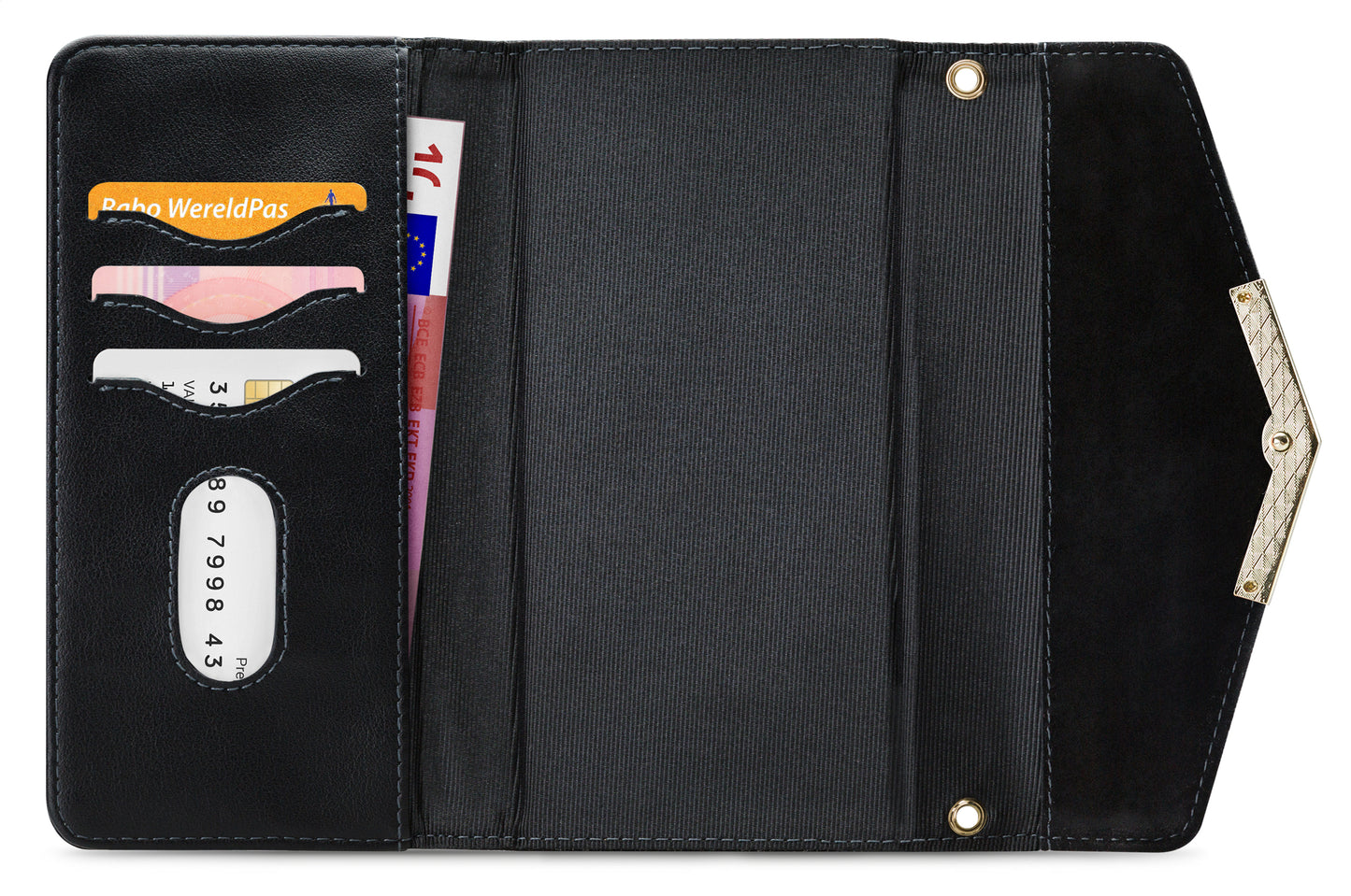 Mobilize 2In1 Gelly Velvet Clutch For Apple Iphone 6 Plus/6S Plus/7 Plus/8 Plus Deep Black