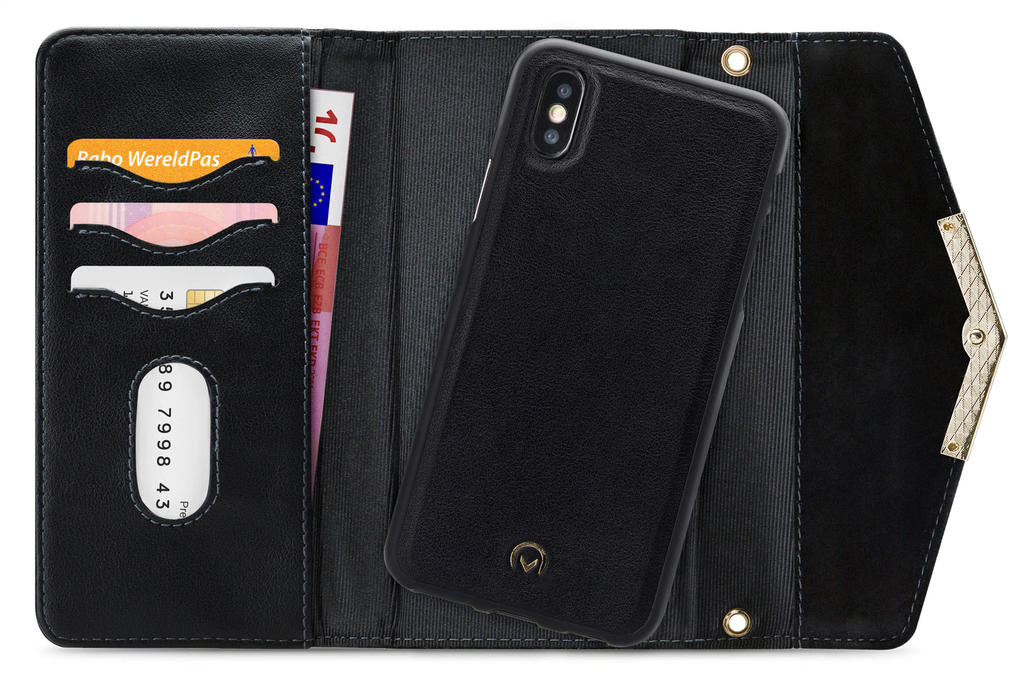 Mobilize 2In1 Gelly Velvet Clutch For Apple Iphone X/Xs Deep Black
