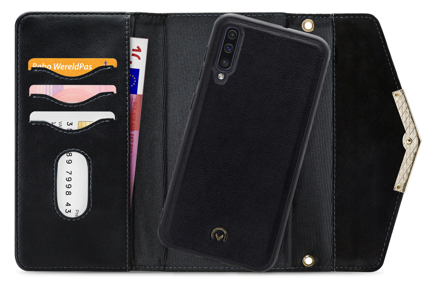 Mobilize 2In1 Gelly Velvet Clutch For Samsung Galaxy A40 Deep Black