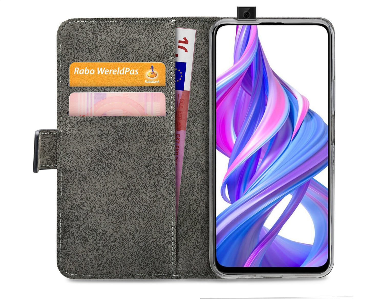 Mobilize Classic Gelly Wallet Book Case Honor 9X Pro Black