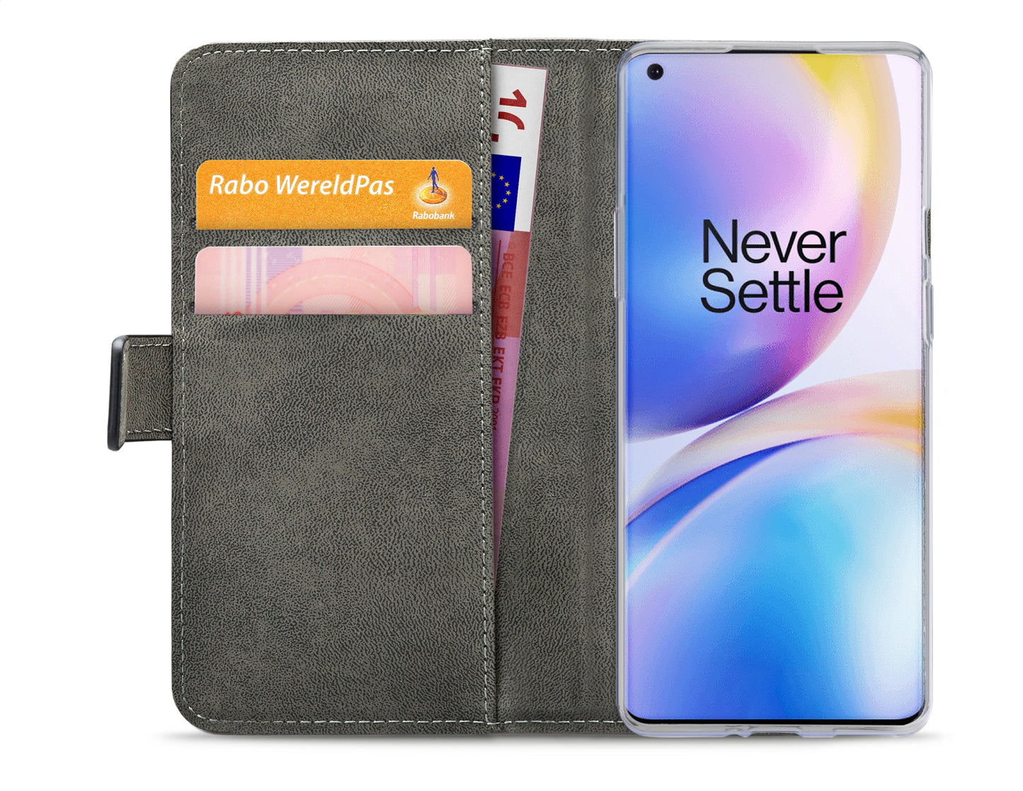 Mobilize Classic Gelly Wallet Book Case Oneplus 8 Pro Black