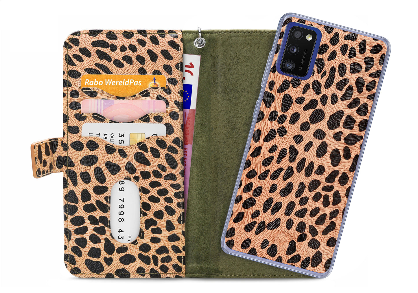 Mobilize 2In1 Gelly Zipper Case Samsung Galaxy A41 Olive/Leopard