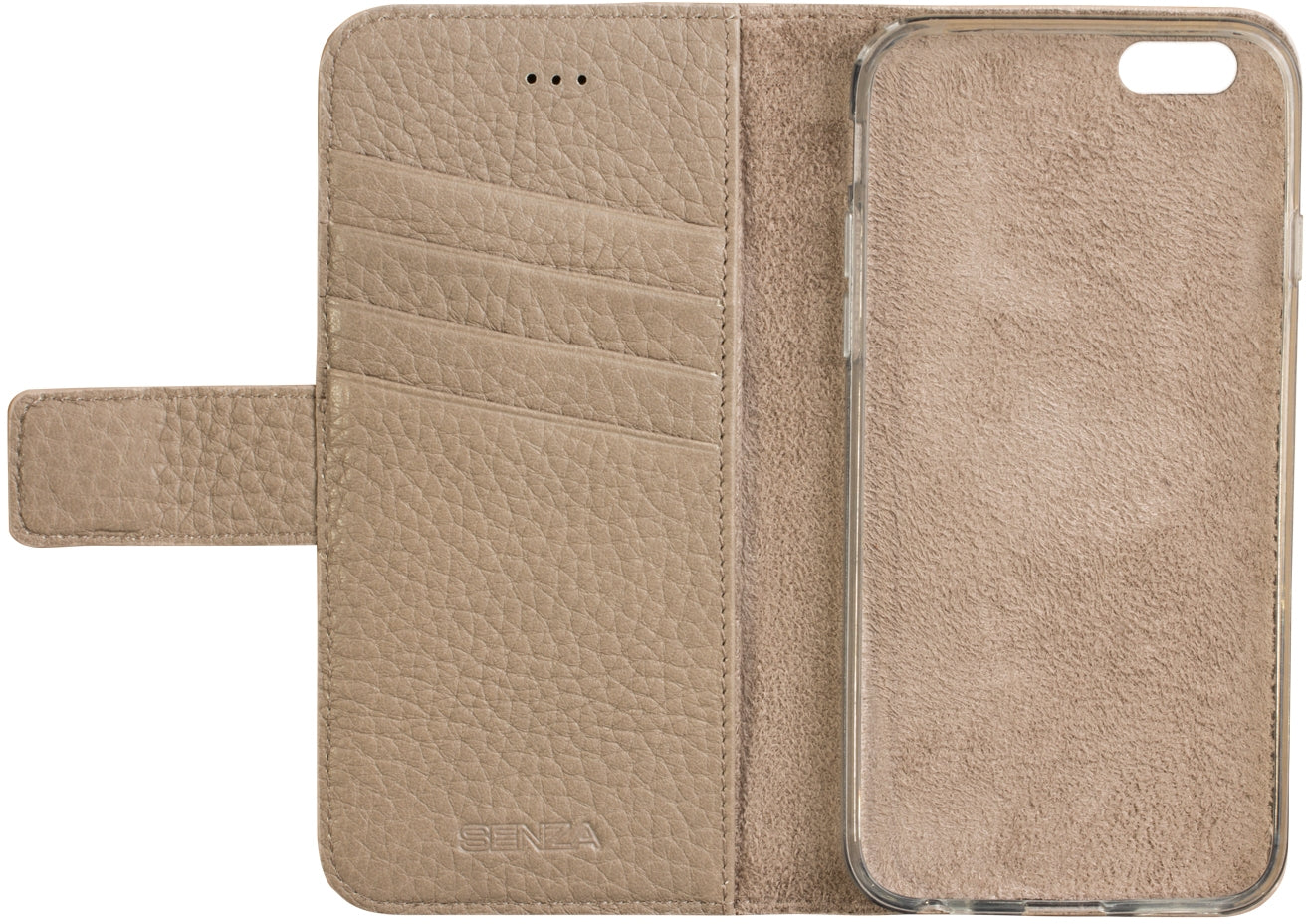 Senza Exquisite Leather Wallet Apple Iphone 6/6S Desert Taupe