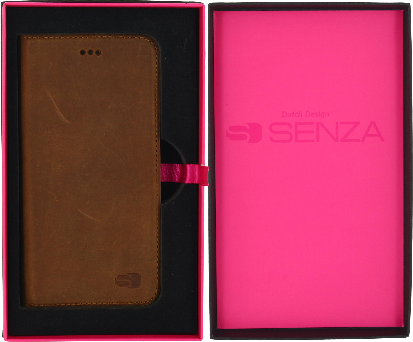 Senza Raw Leather Booklet Apple Iphone 6/6S Chestnut Brown