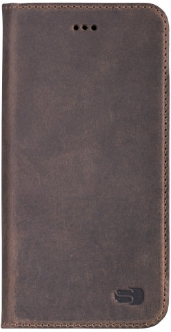 Senza Raw Leather Booklet Apple Iphone 6/6S Walnut Brown