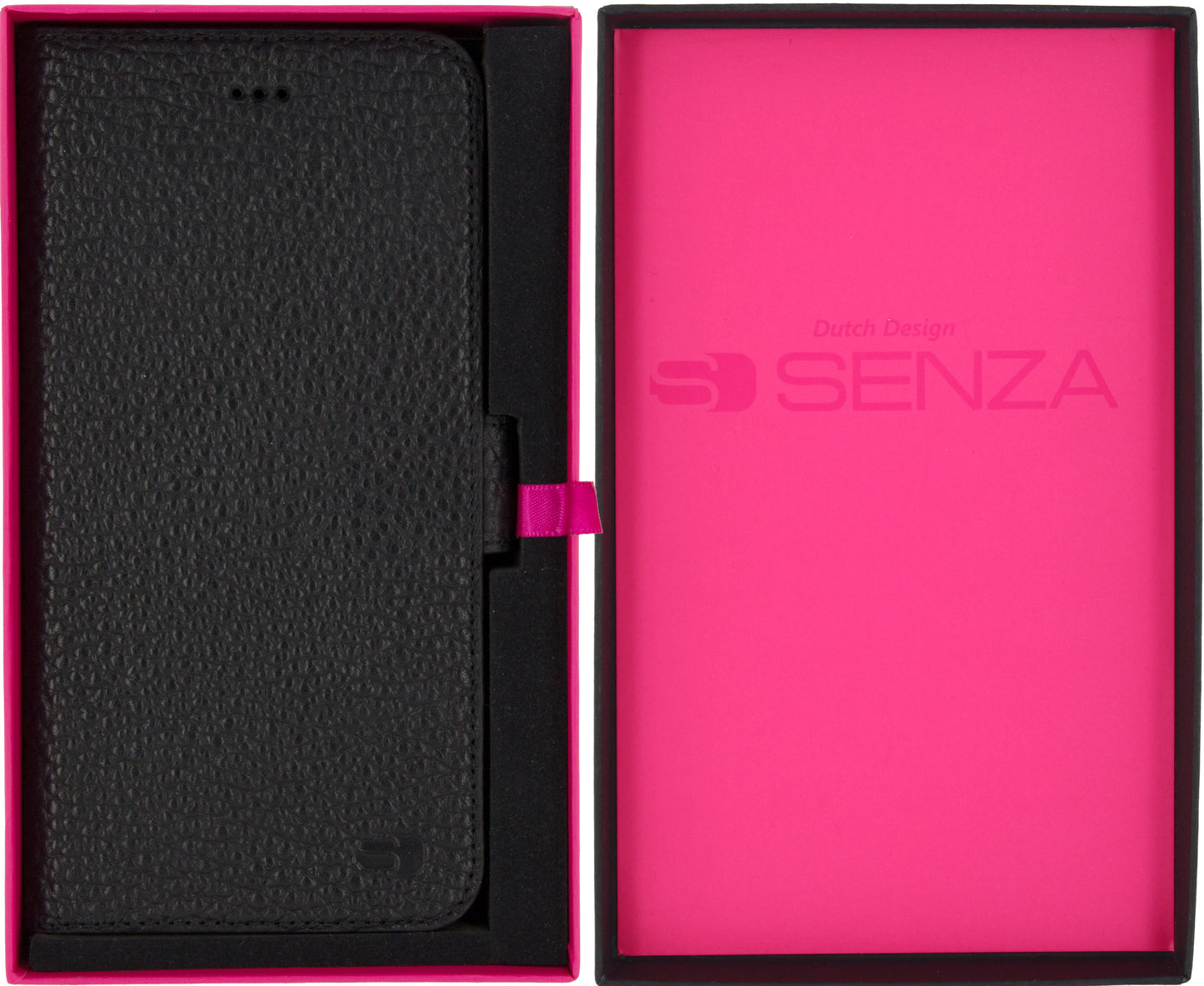 Senza Exquisite Leather Wallet Apple Iphone 7 Plus/8 Plus Intense Black