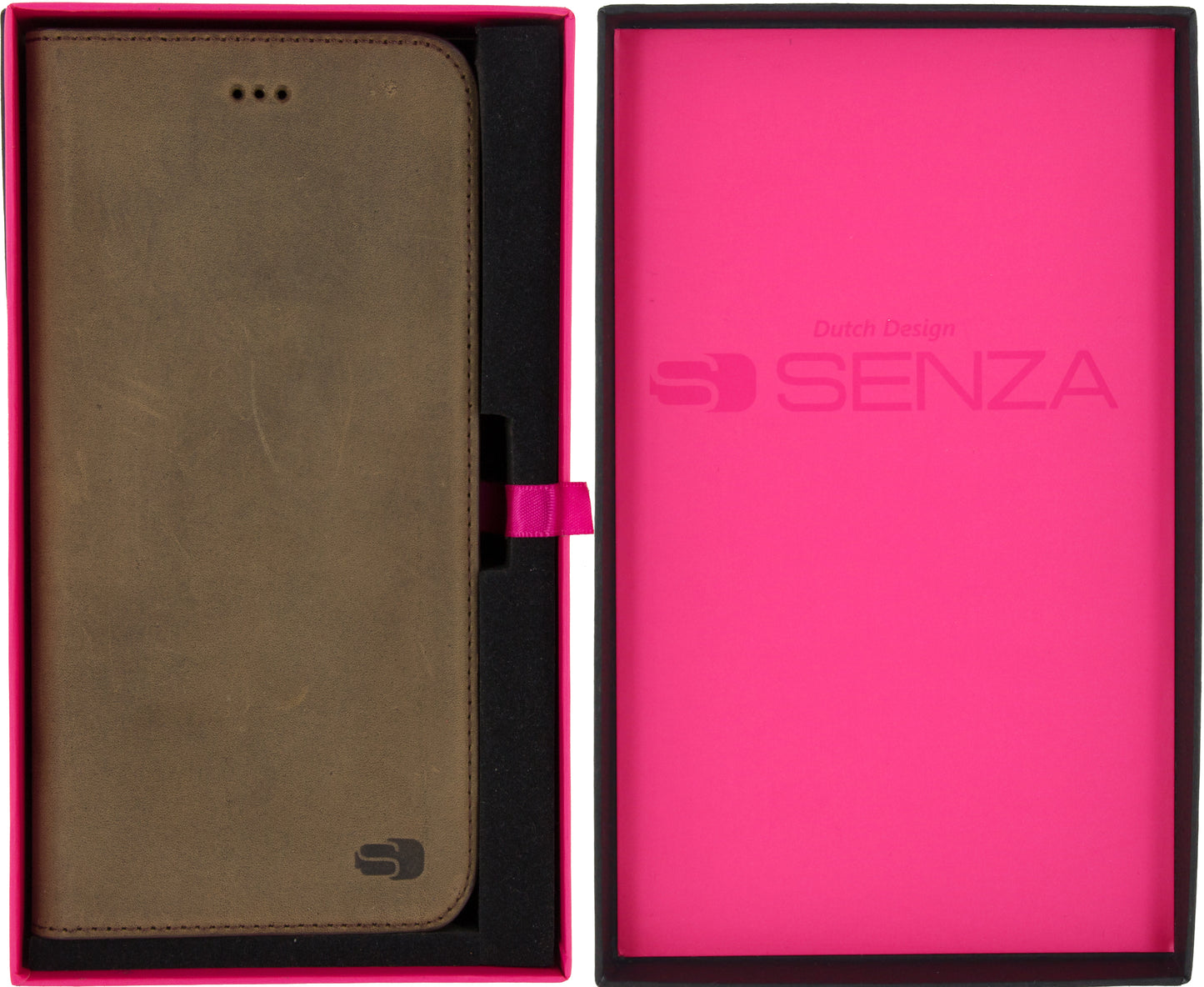 Senza Raw Leather Booklet Apple Iphone 7 Plus/8 Plus Walnut Brown