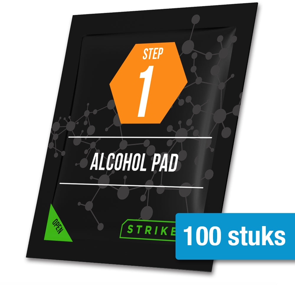 Striker Alcohol Desinfectie Cleaning Doekjes 100 Stuks (Per Stuk Verpakt)