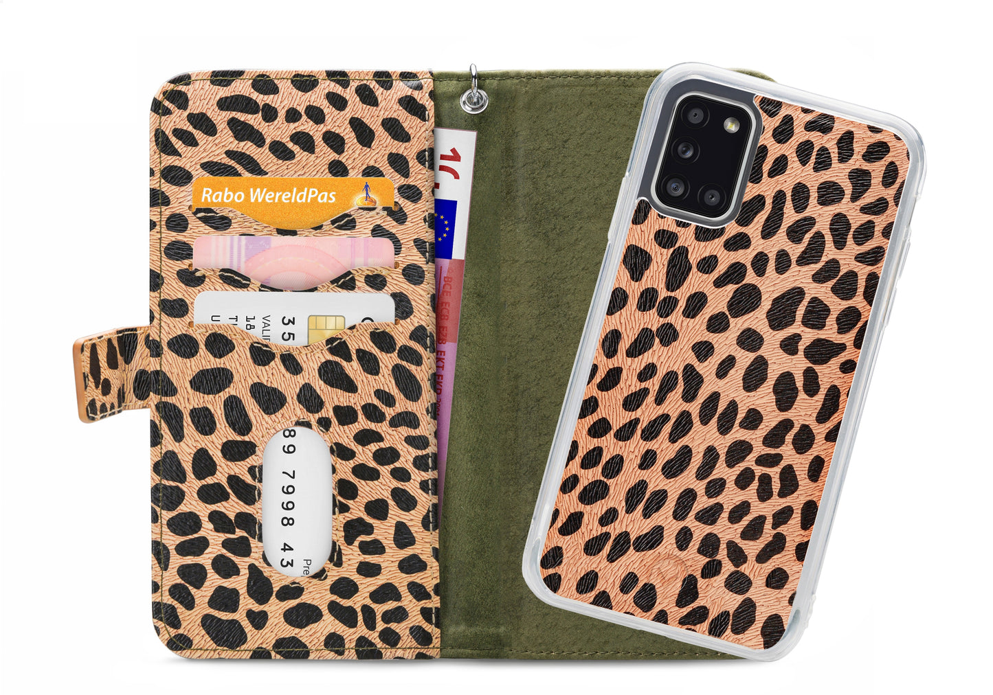 Mobilize 2In1 Gelly Zipper Case Samsung Galaxy A31 Olive/Leopard