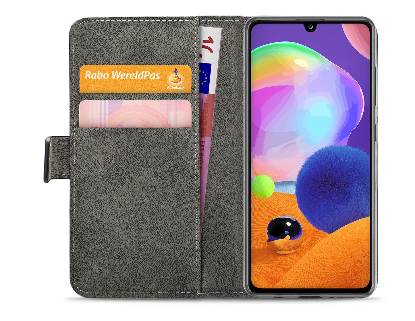 Mobilize Classic Gelly Wallet Book Case Samsung Galaxy A31 Black