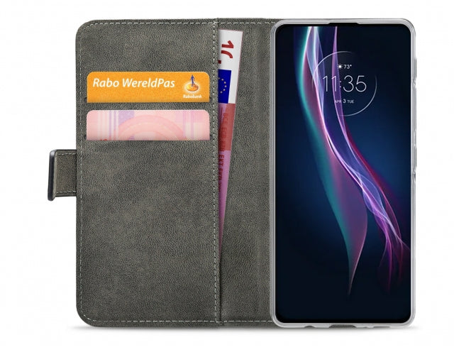 Mobilize Classic Gelly Wallet Book Case Motorola One Fusion+ Black