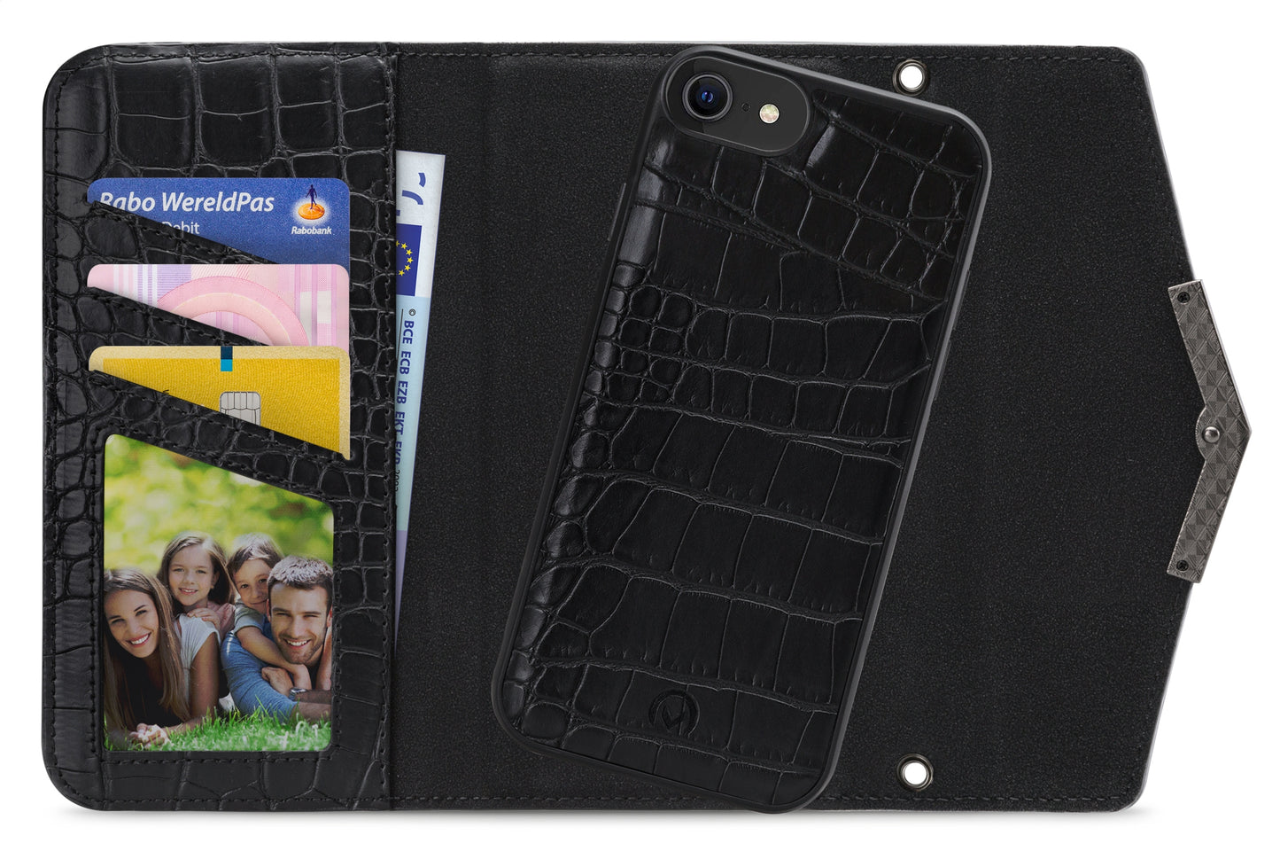 Mobilize 2In1 Elegant Magnet Clutch Apple Iphone 6/6S/7/8/Se (2020/2022) Black Croco