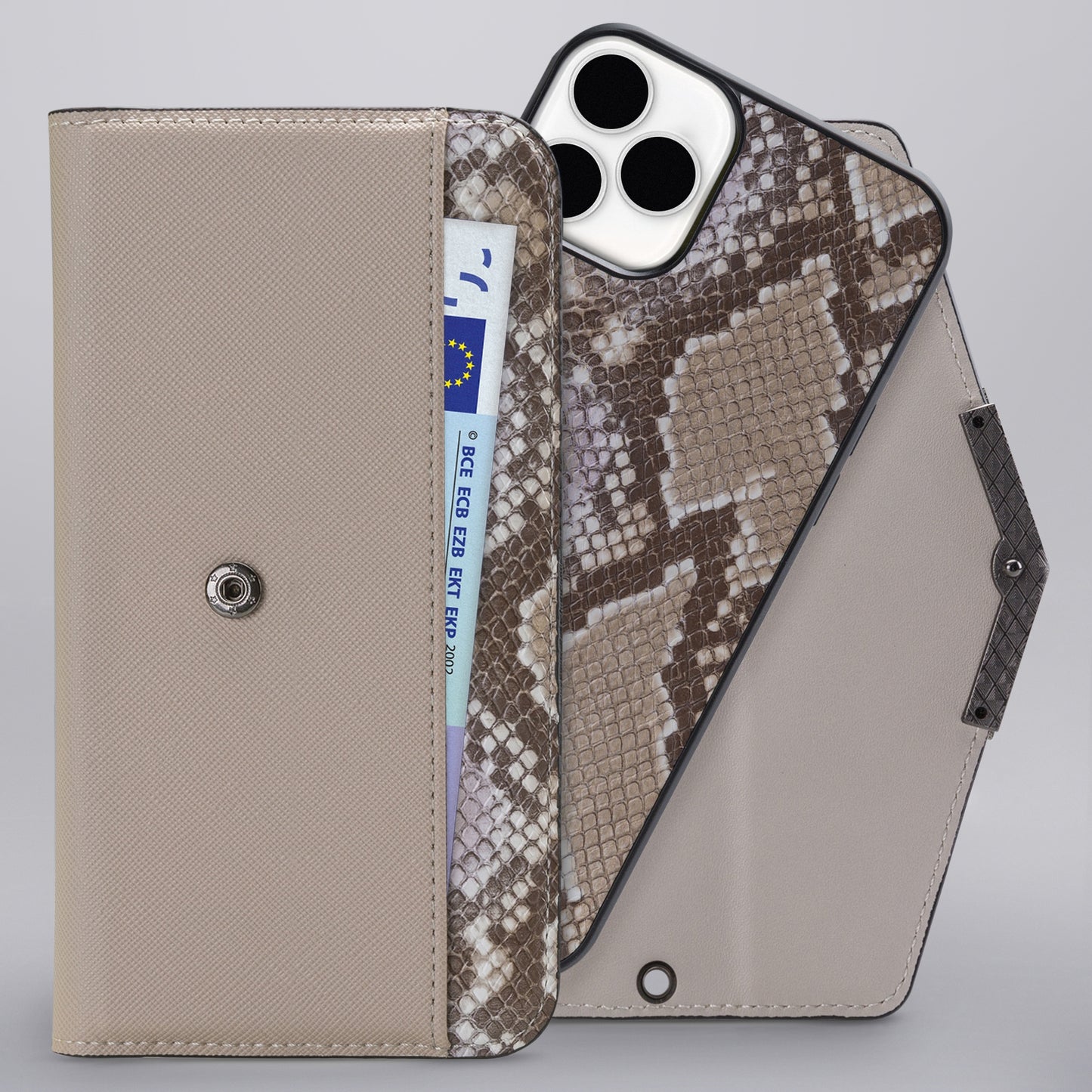 Mobilize 2In1 Elegant Magnet Clutch Apple Iphone Xr/11 Beige Snake