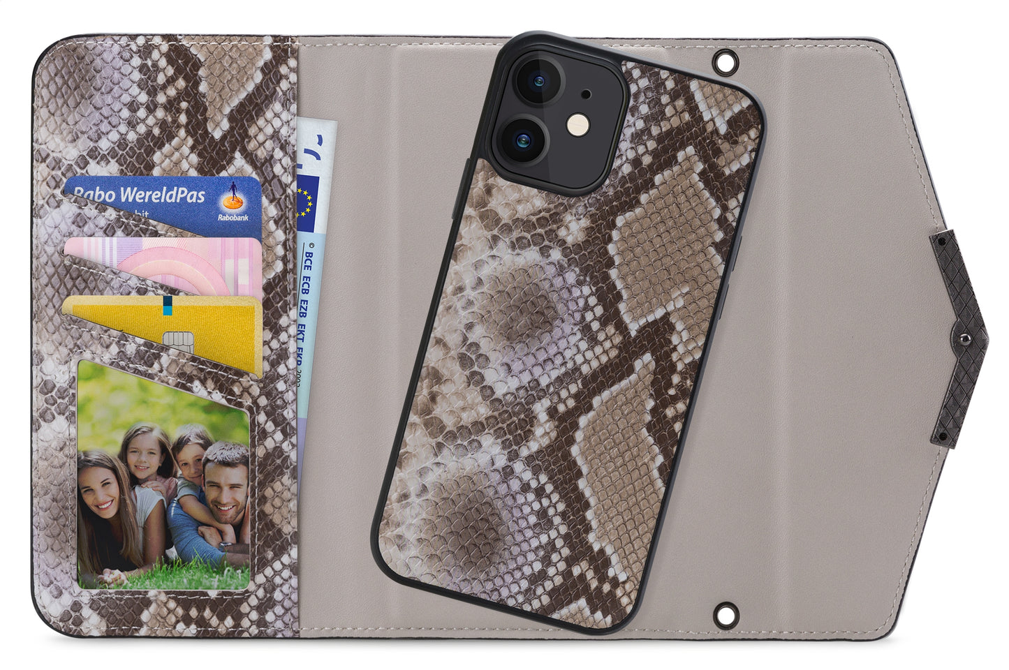 Mobilize 2In1 Elegant Magnet Clutch Apple Iphone 12/12 Pro Beige Snake