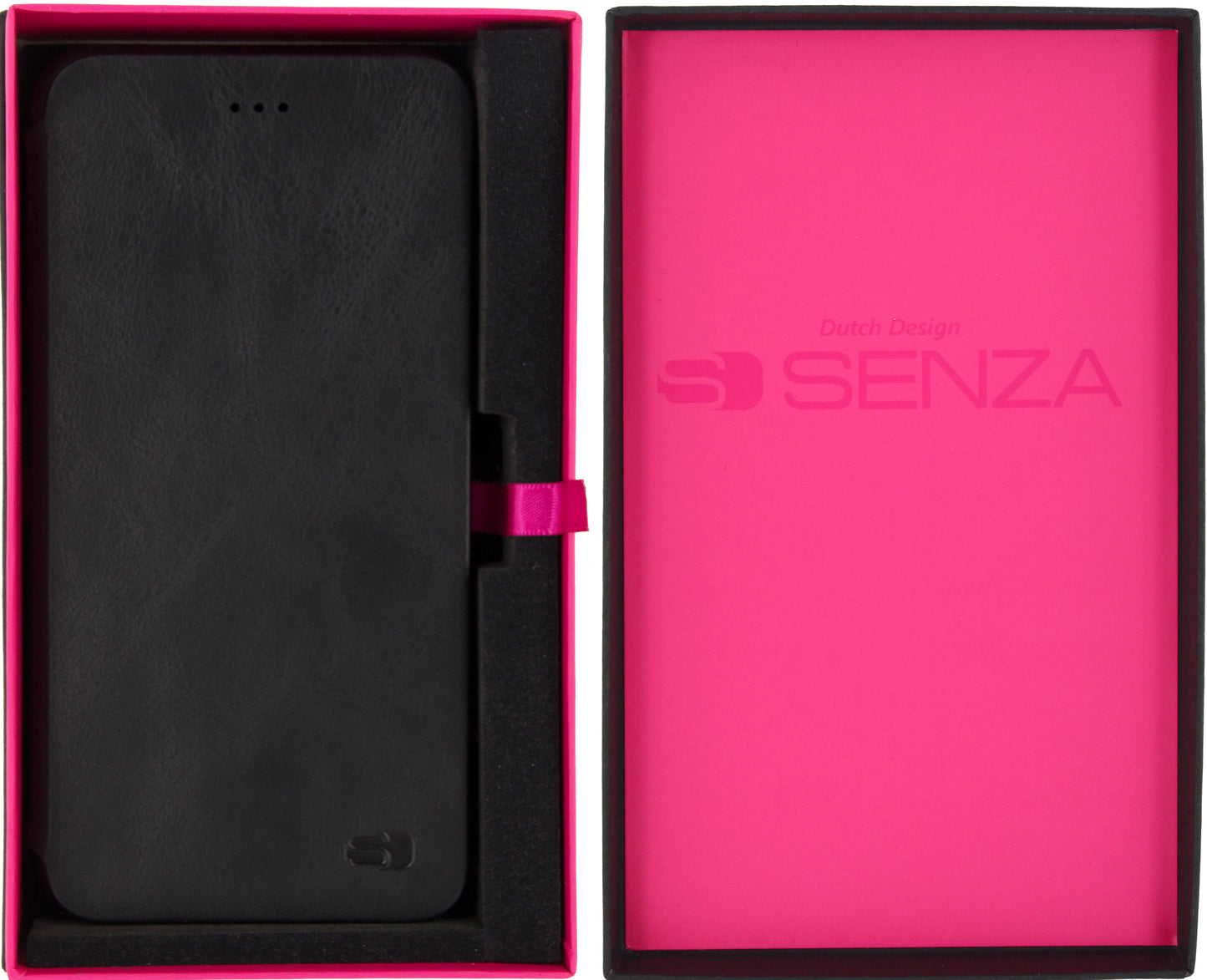 Senza Pure Skinny Leather Booklet Apple Iphone 7 Plus/8 Plus Deep Black