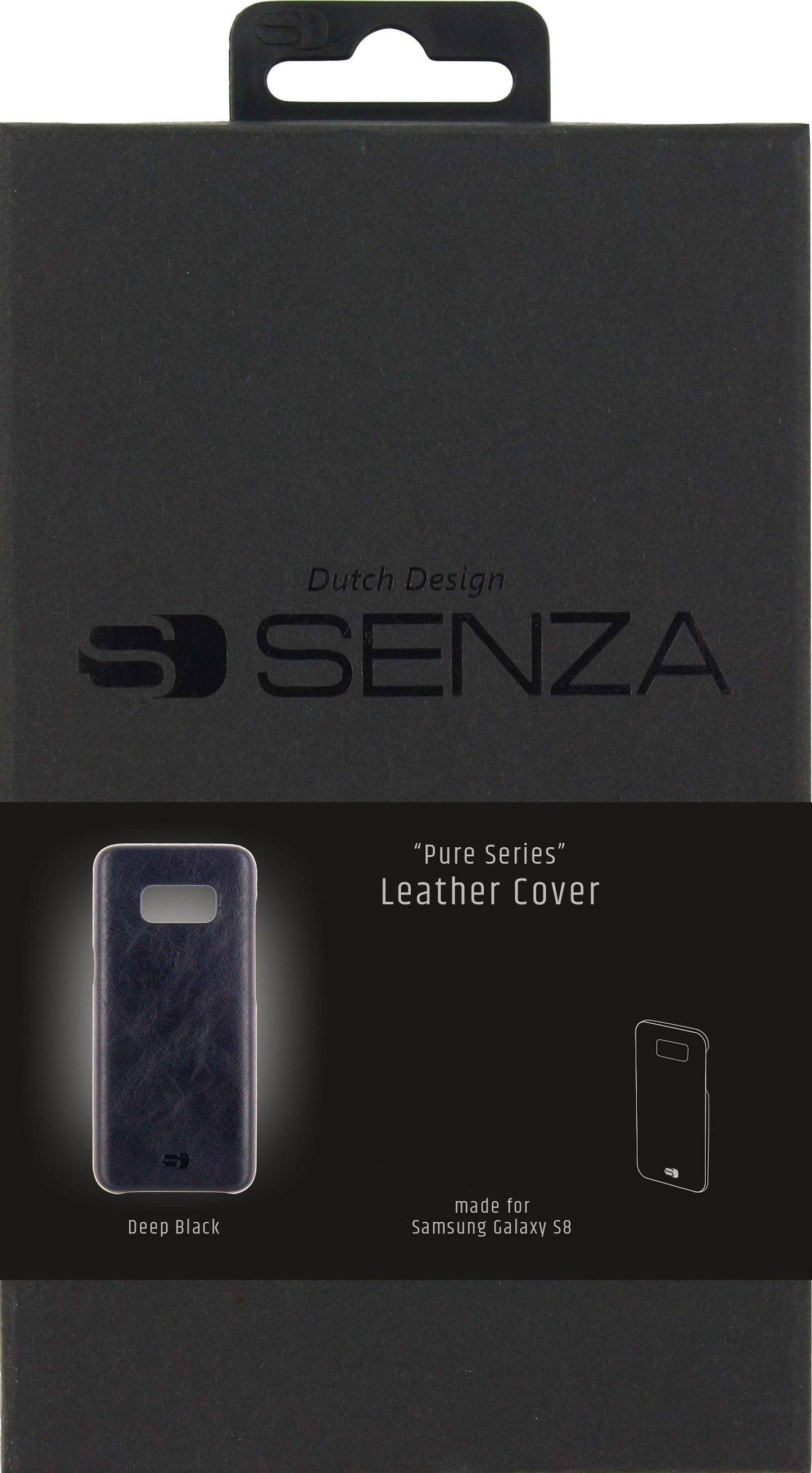 Senza Pure Leather Cover Samsung Galaxy S8 Deep Black