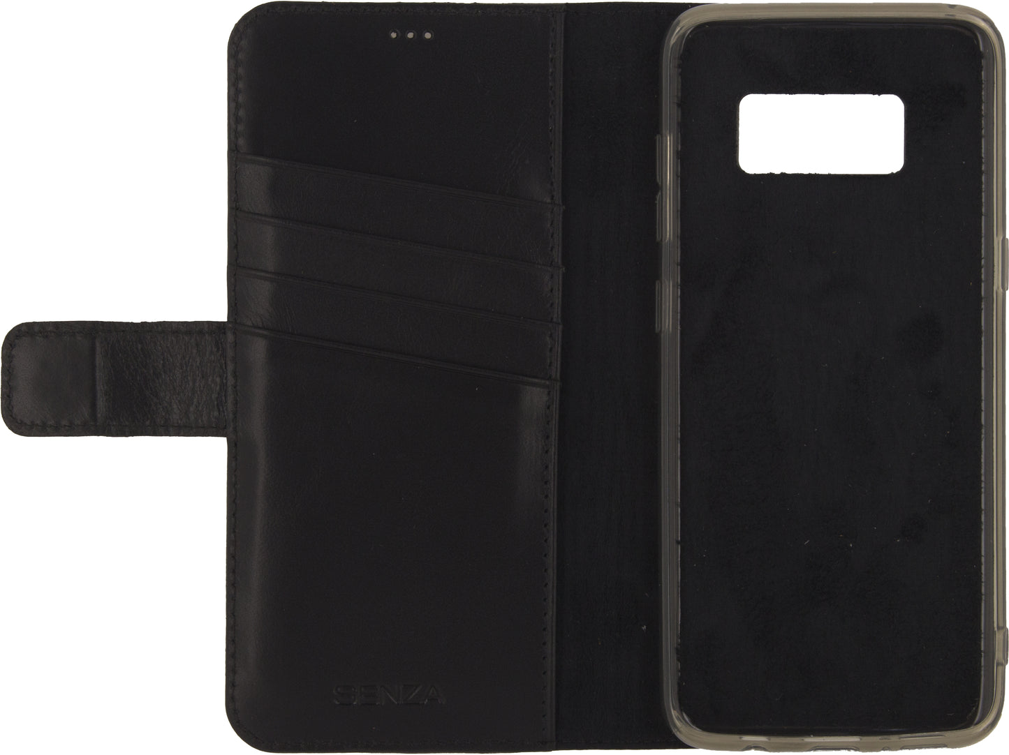 Senza Pure Leather Wallet Samsung Galaxy S8+ Deep Black
