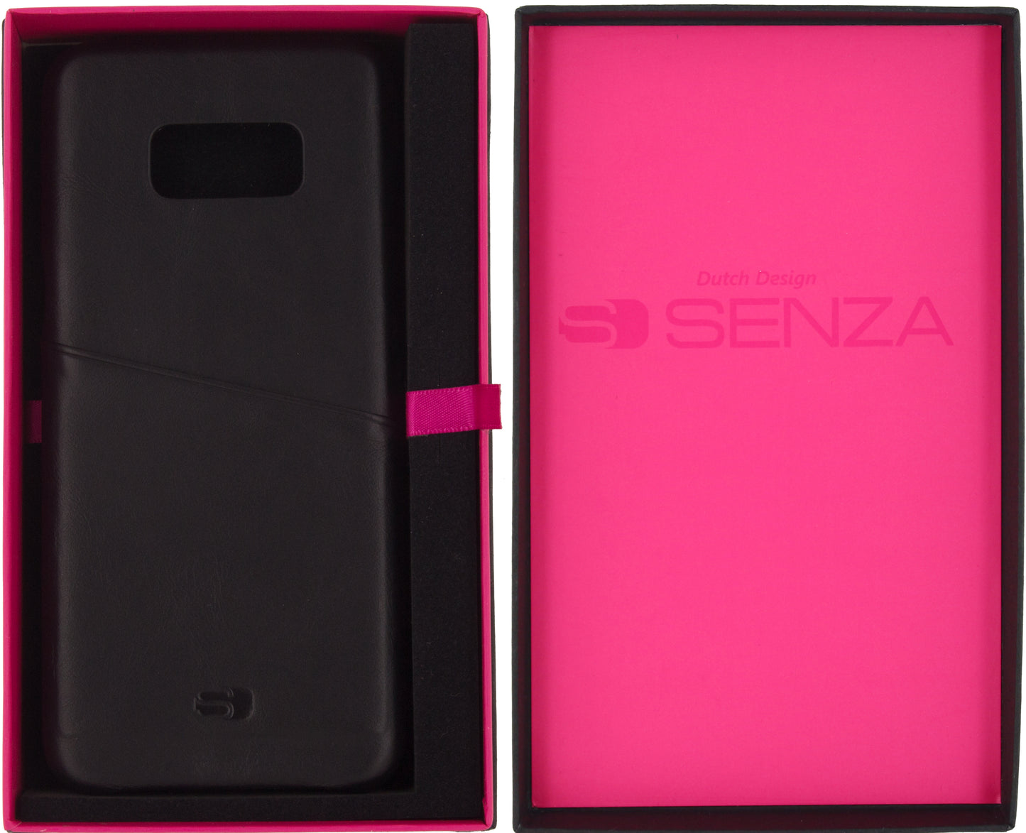 Senza Pure Leather Cover With Card Slot Samsung Galaxy S8+ Deep Black