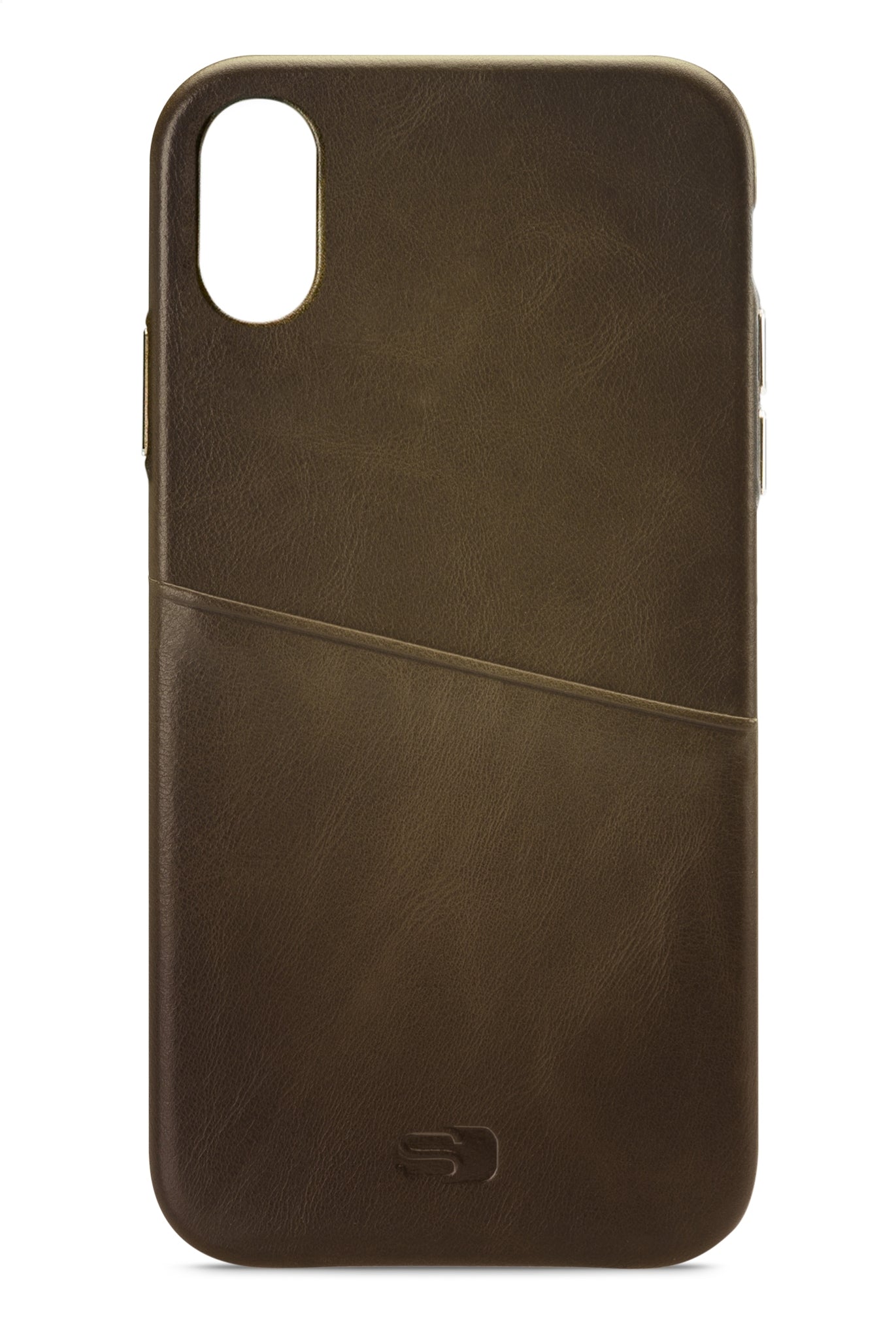 Senza Desire Leather Cover With Card Slot Apple Iphone X/Xs Burned Olive