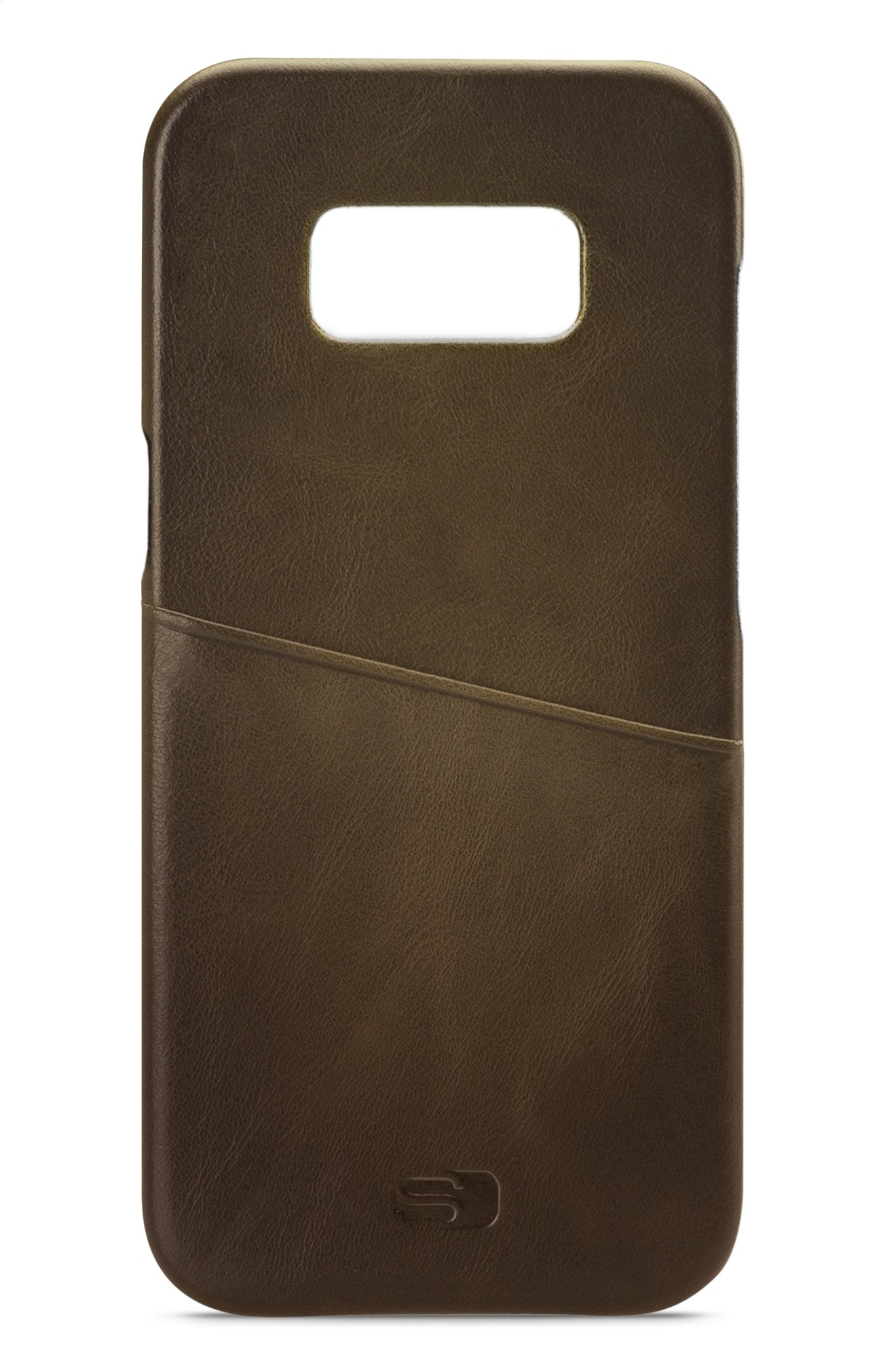 Senza Desire Leather Cover With Card Slot Samsung Galaxy S8 Burned Olive