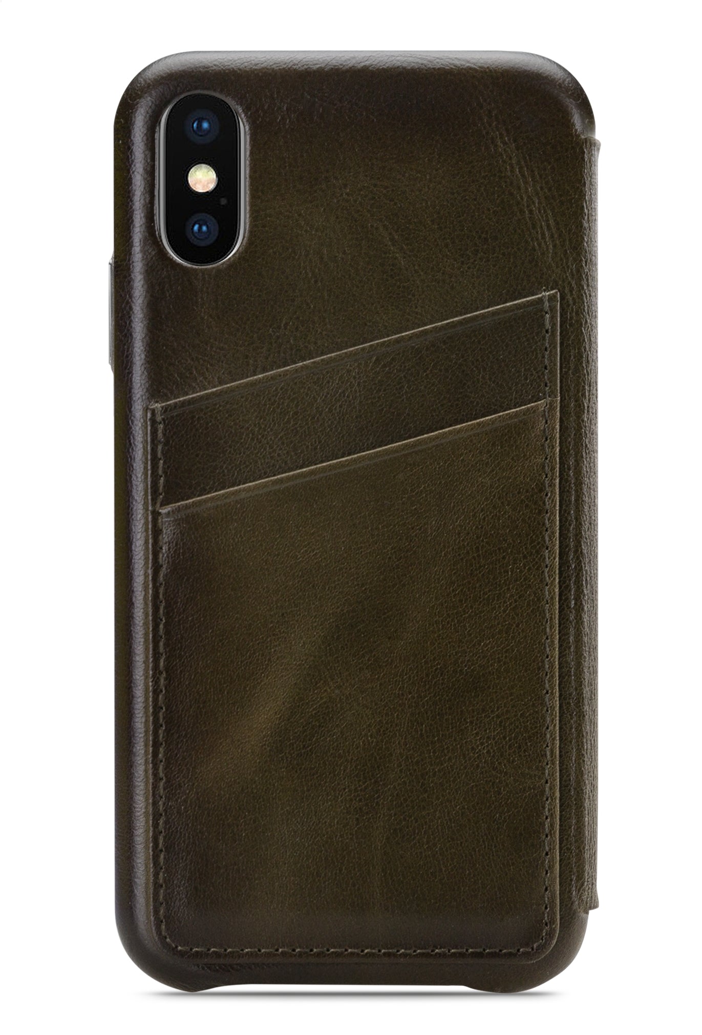 Senza Desire Skinny Leather Wallet Apple Iphone X/Xs Burned Olive