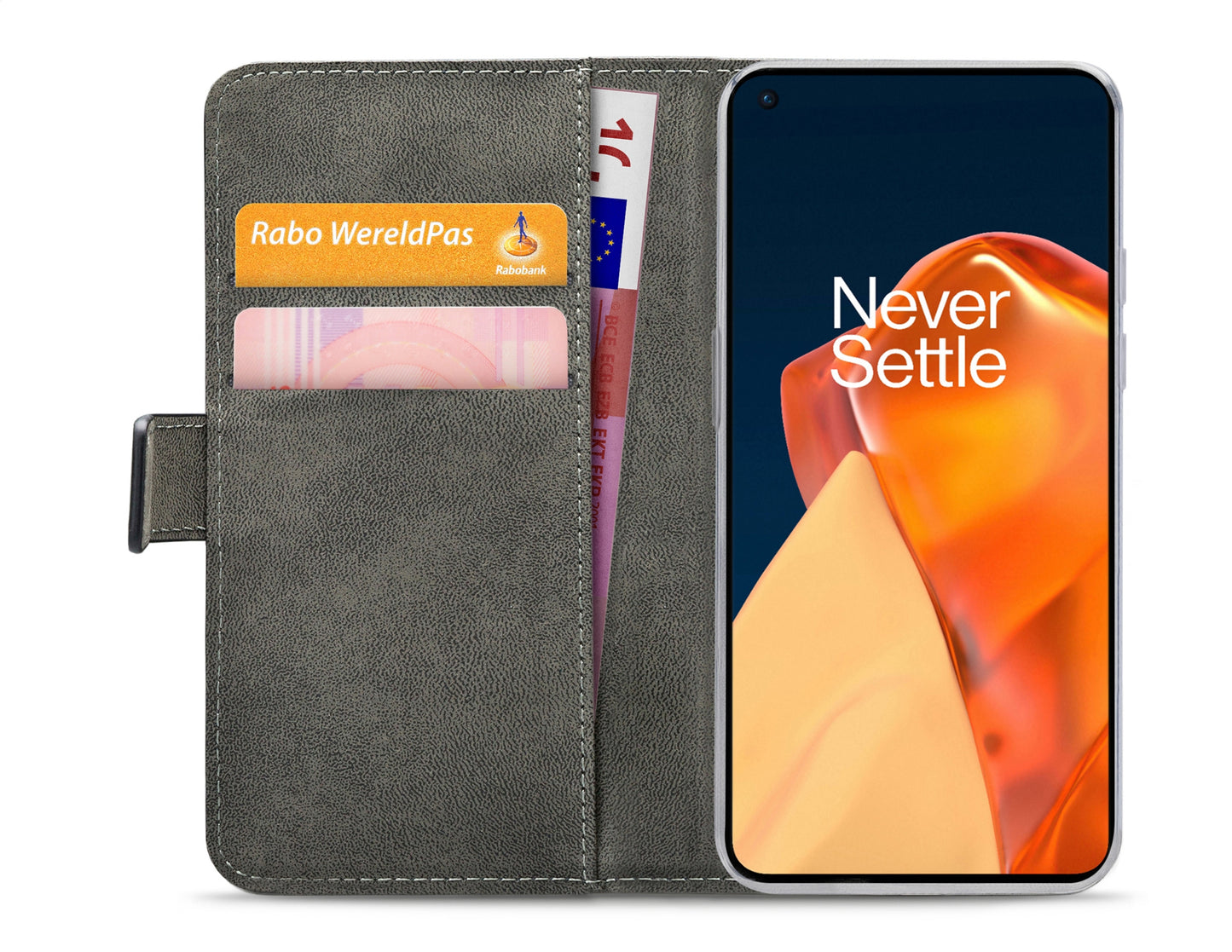 Mobilize Classic Gelly Wallet Book Case Oneplus 9 Black