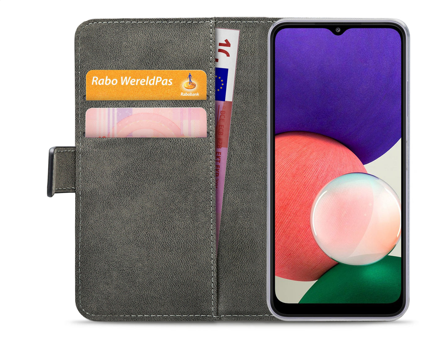 Mobilize Classic Gelly Wallet Book Case Samsung Galaxy A22 5G Black