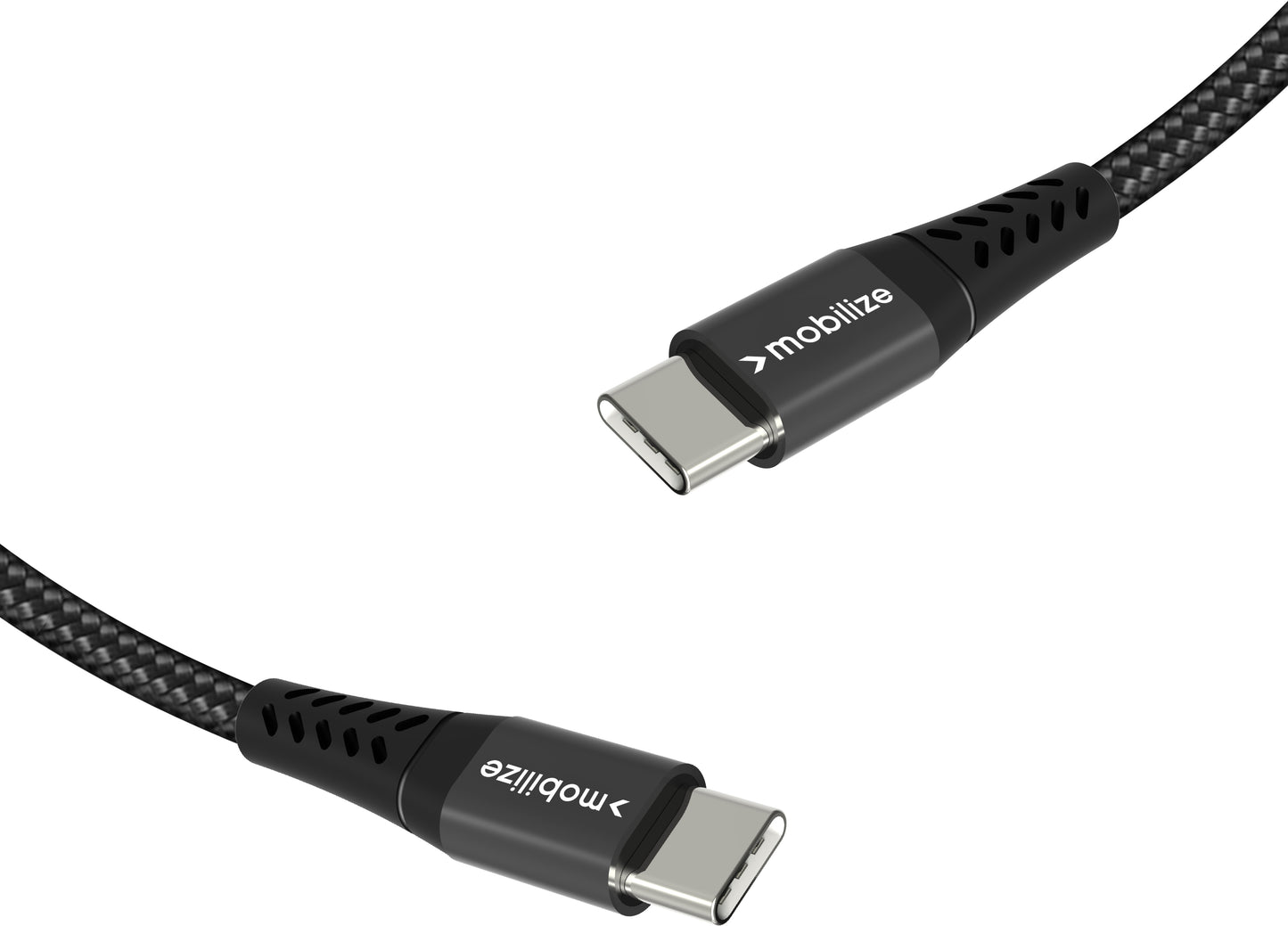 Mobilize Strong Nylon Cable Usb-C To Usb-C 2M. 100W Black