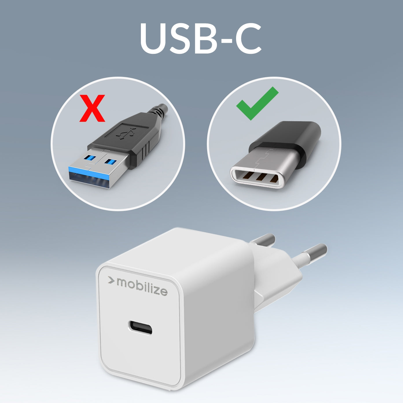 Mobilize Wall Charger Usb-C 20W With Pd/Pps White