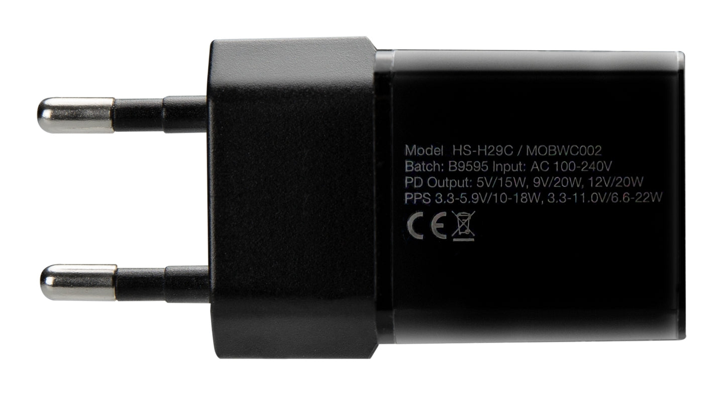 Mobilize Wall Charger Usb-C 20W With Pd/Pps Black