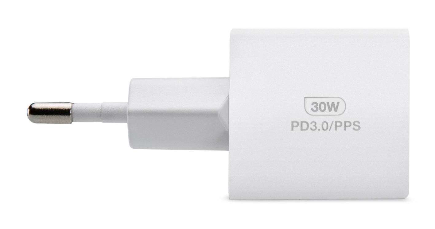 Mobilize Wall Charger Usb-C + Usb Gan 30W With Pd/Pps White
